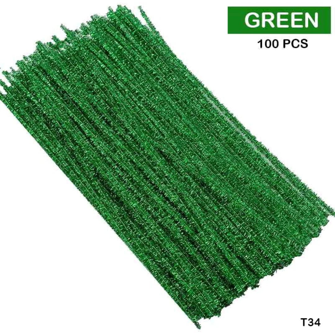 Pipe Cleaner Glitter 100 Pc's Single Shades - Image 6