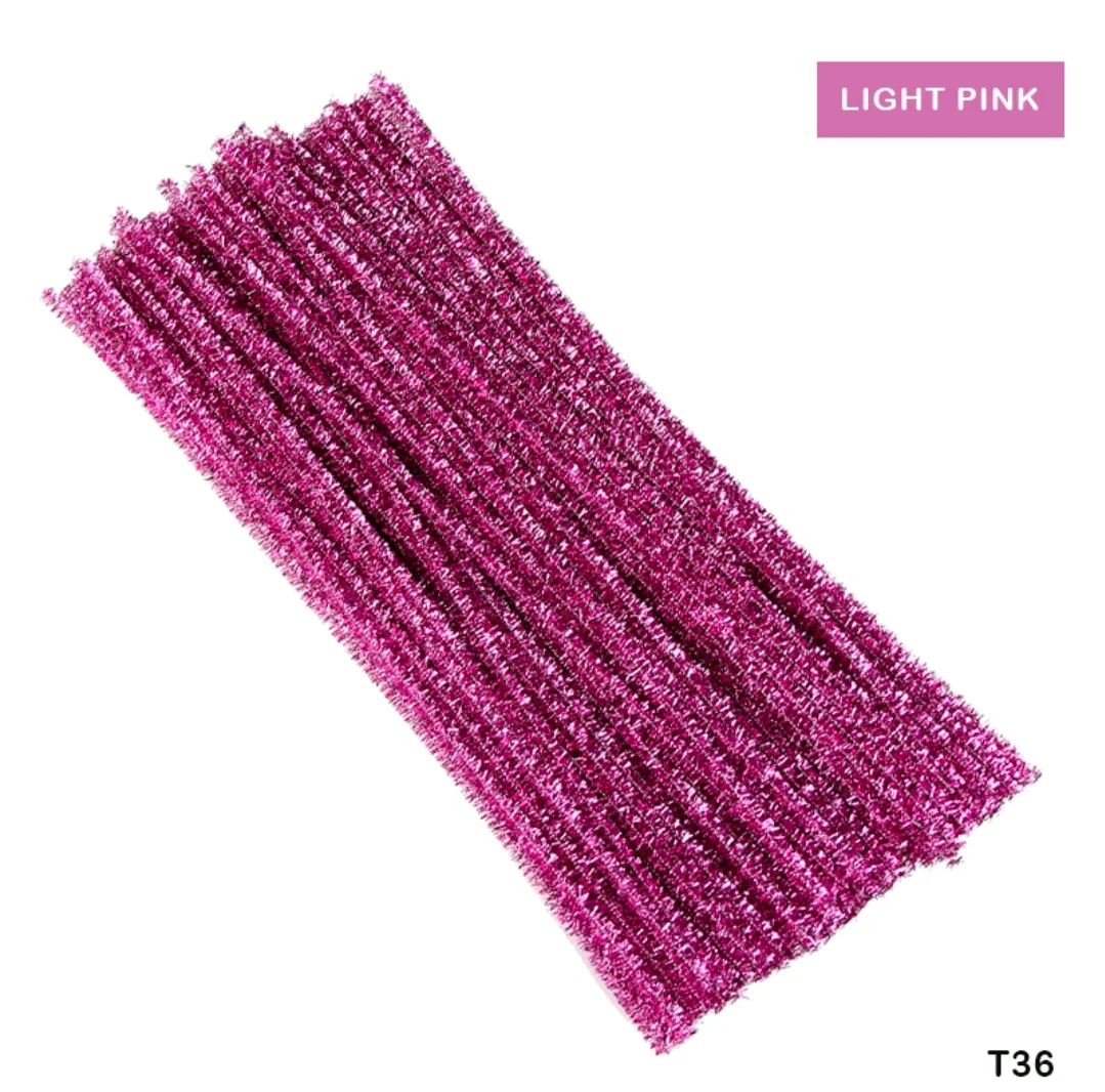 Pipe Cleaner Glitter 100 Pc's Single Shades - Image 8