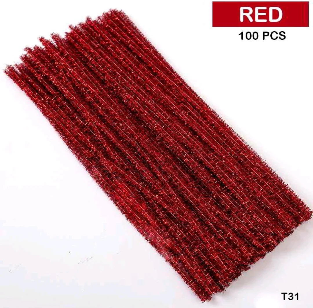 Pipe Cleaner Glitter 100 Pc's Single Shades - Image 9