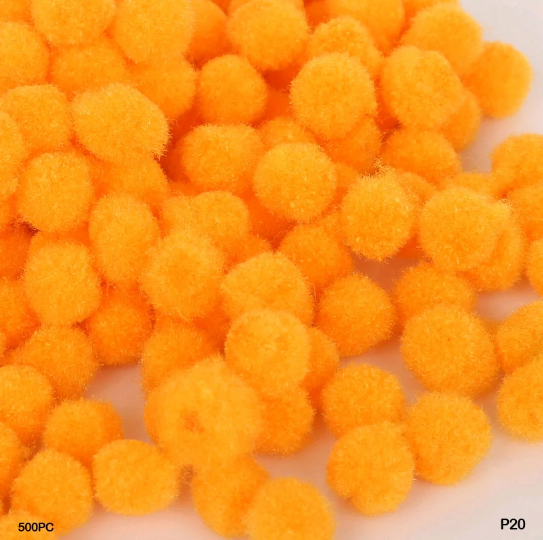 Pom Pom Balls 2 Cm 500 Pc's Single Shades - Image 19