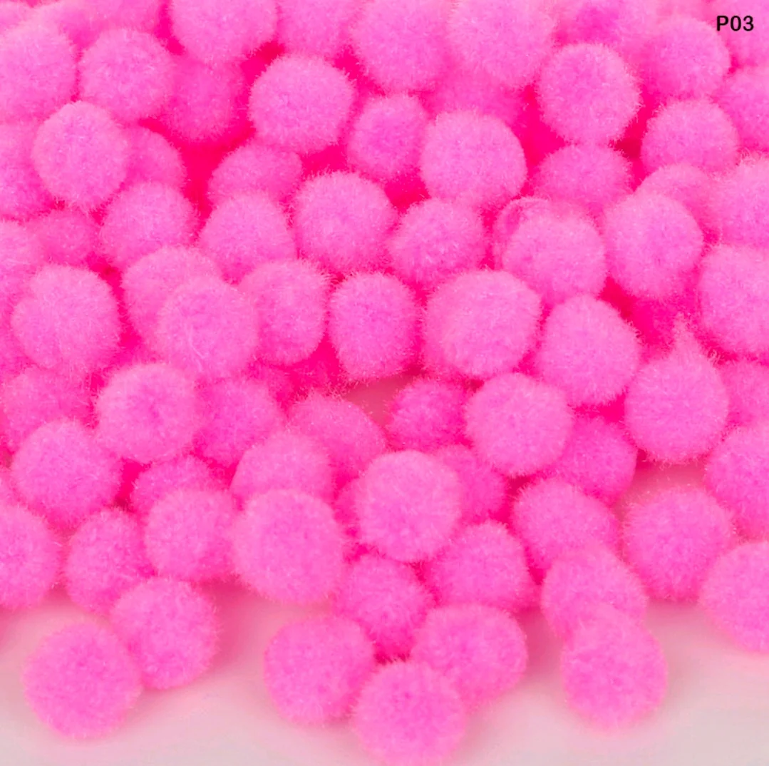 Pom Pom Balls 2 Cm 500 Pc's Single Shades - Image 2