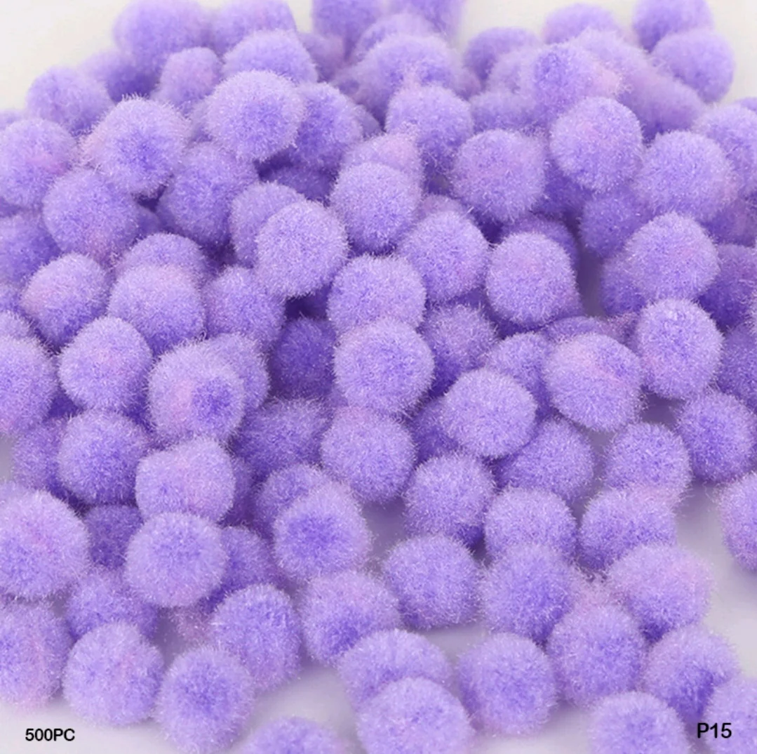 Pom Pom Balls 2 Cm 500 Pc's Single Shades - Image 3