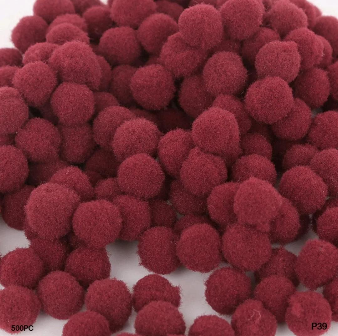 Pom Pom Balls 2 Cm 500 Pc's Single Shades - Image 4