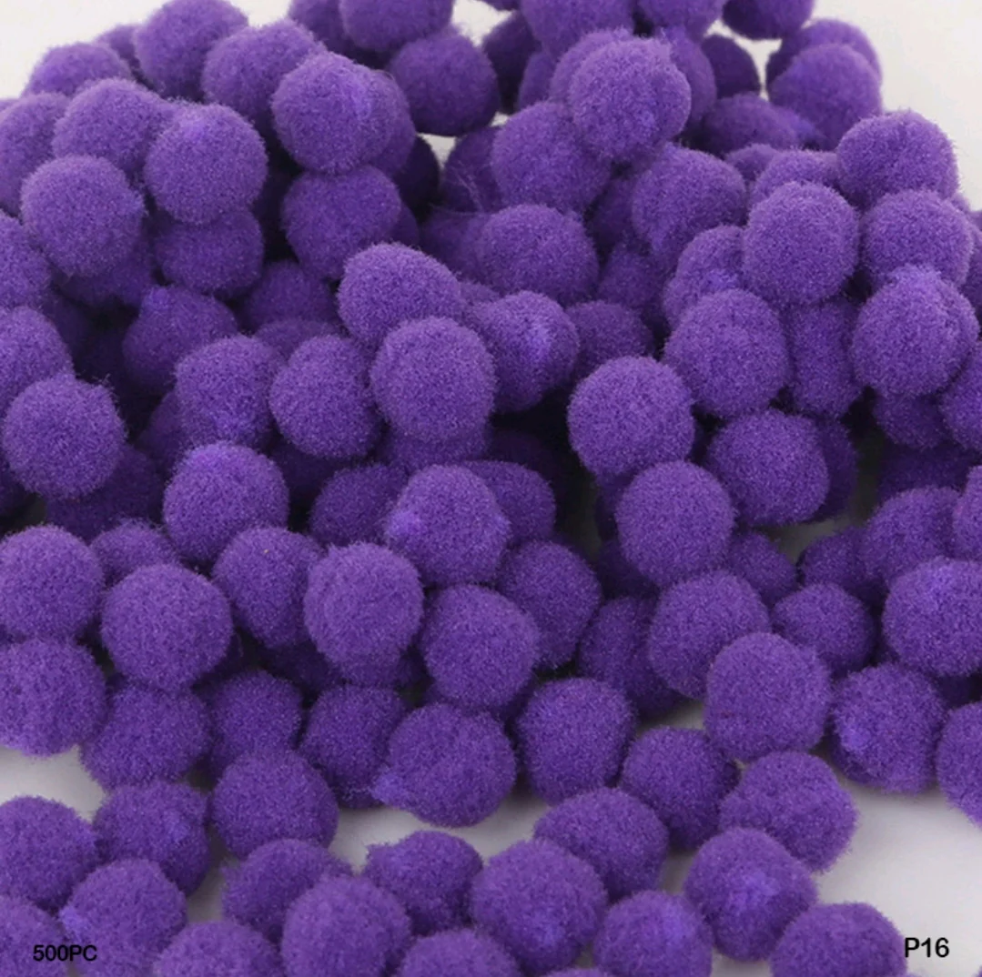 Pom Pom Balls 2 Cm 500 Pc's Single Shades - Image 5