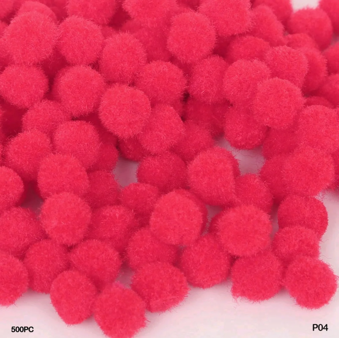Pom Pom Balls 2 Cm 500 Pc's Single Shades - Image 9