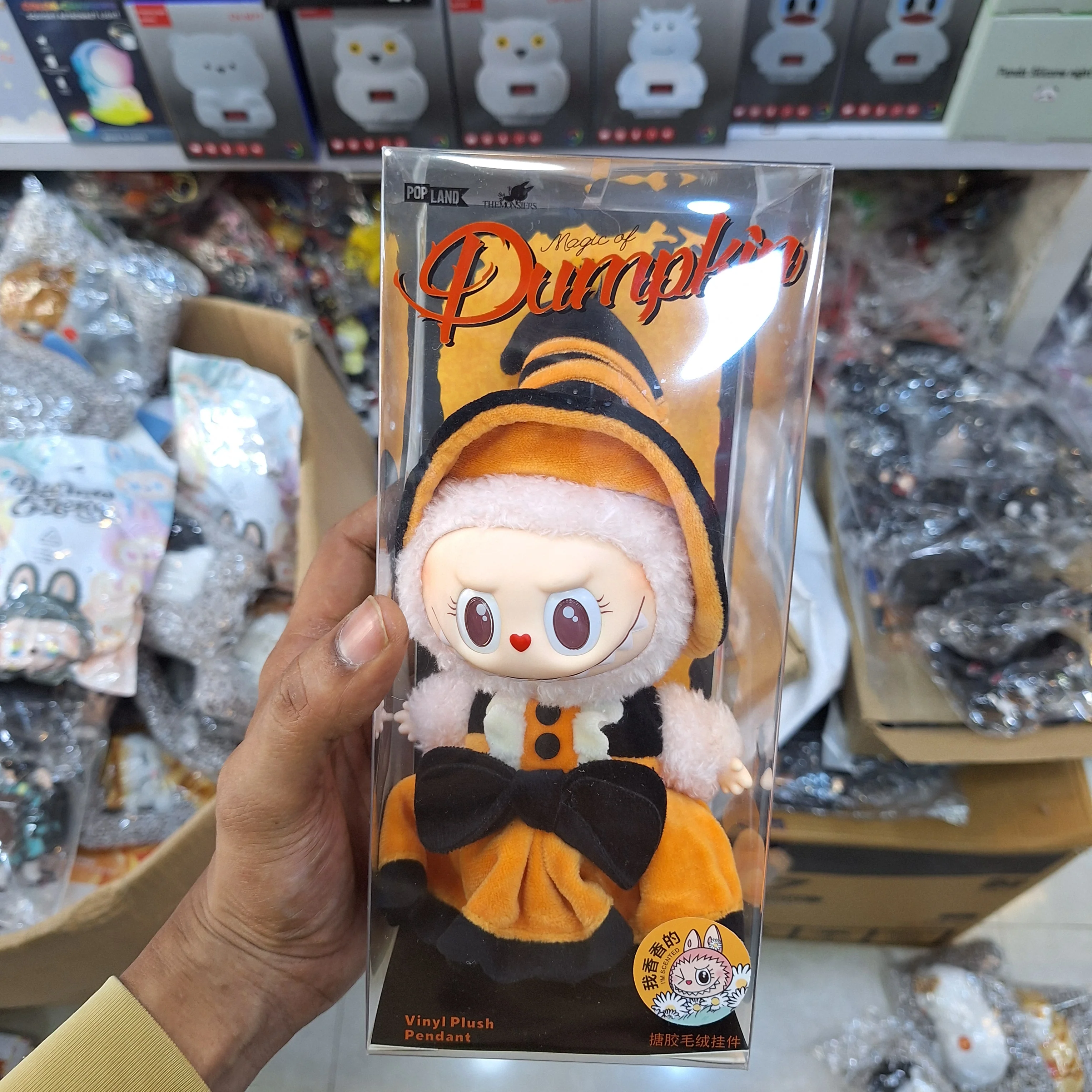 Pop Mart Labubu Magic of Pumpkin Mokoko (Pop Land Exclusive) Vinyl Plush Pendant Original - Image 6