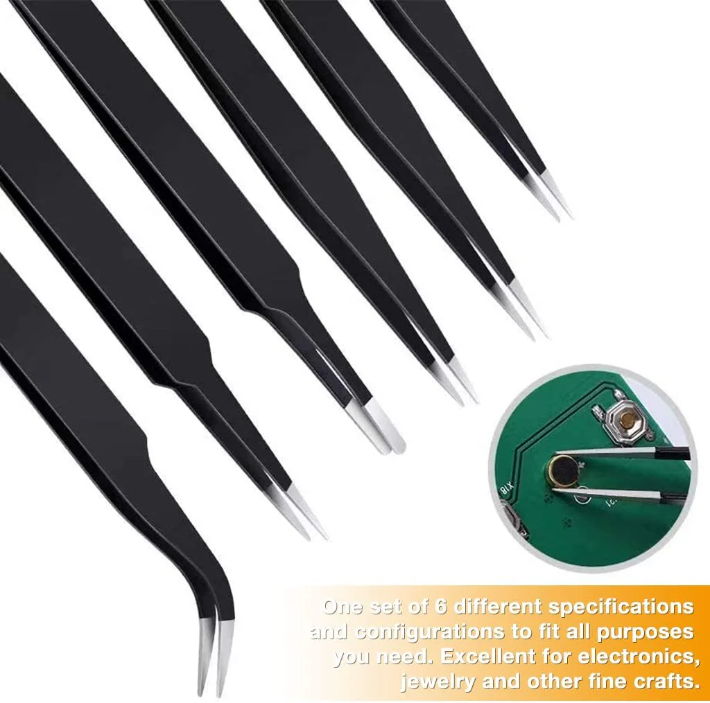 Professional Tweezers Set 6 Pc's - Image 5