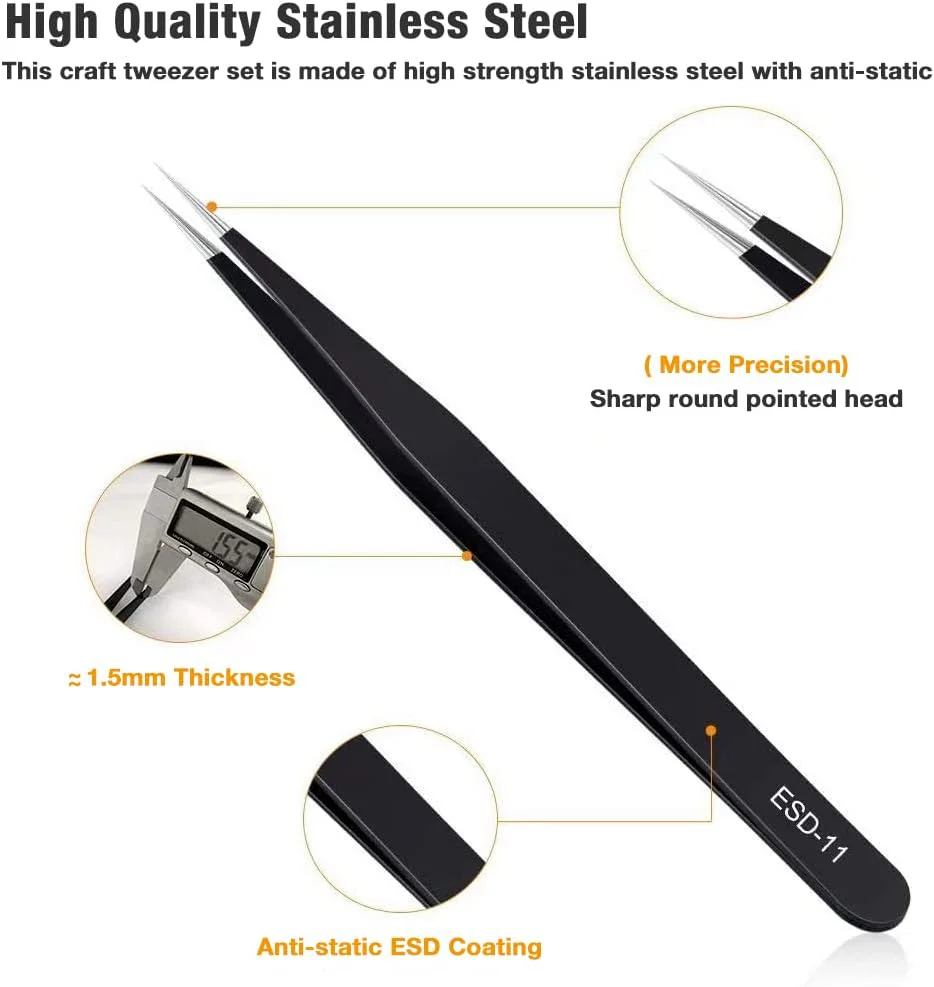 Professional Tweezers Set 6 Pc's - Image 7