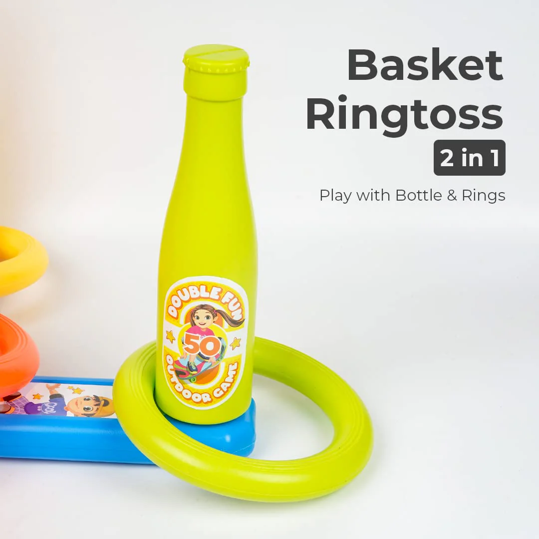 Ratna's 2 in 1 Basket & Bottle Ring toss Party Game for Kids and Adults - Image 5
