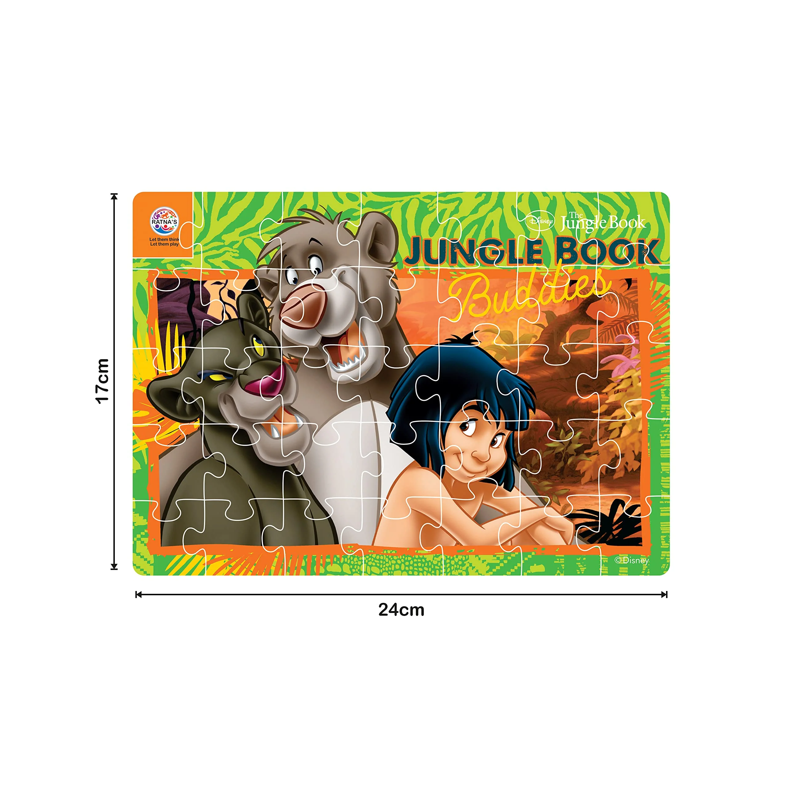 Ratna's 4 in 1 Disney Jigsaw Puzzle 140 Pieces for Kids. 4 Jigsaw Puzzles 35 Pieces Each (Jungle Book) - Image 3