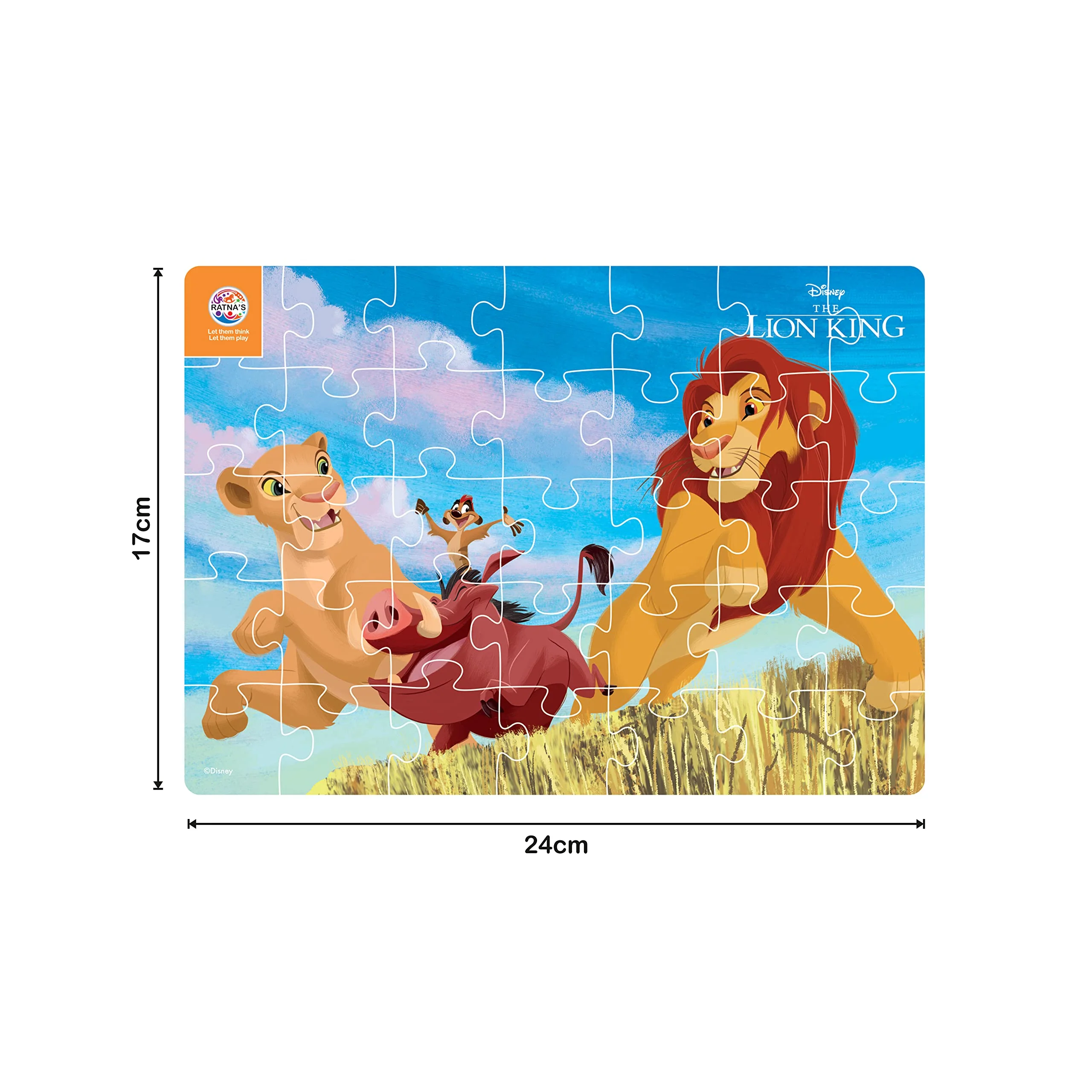 Ratna's 4 in 1 Disney Jigsaw Puzzle 140 Pieces for Kids. 4 Jigsaw Puzzles 35 Pieces Each - Lion King - Image 3