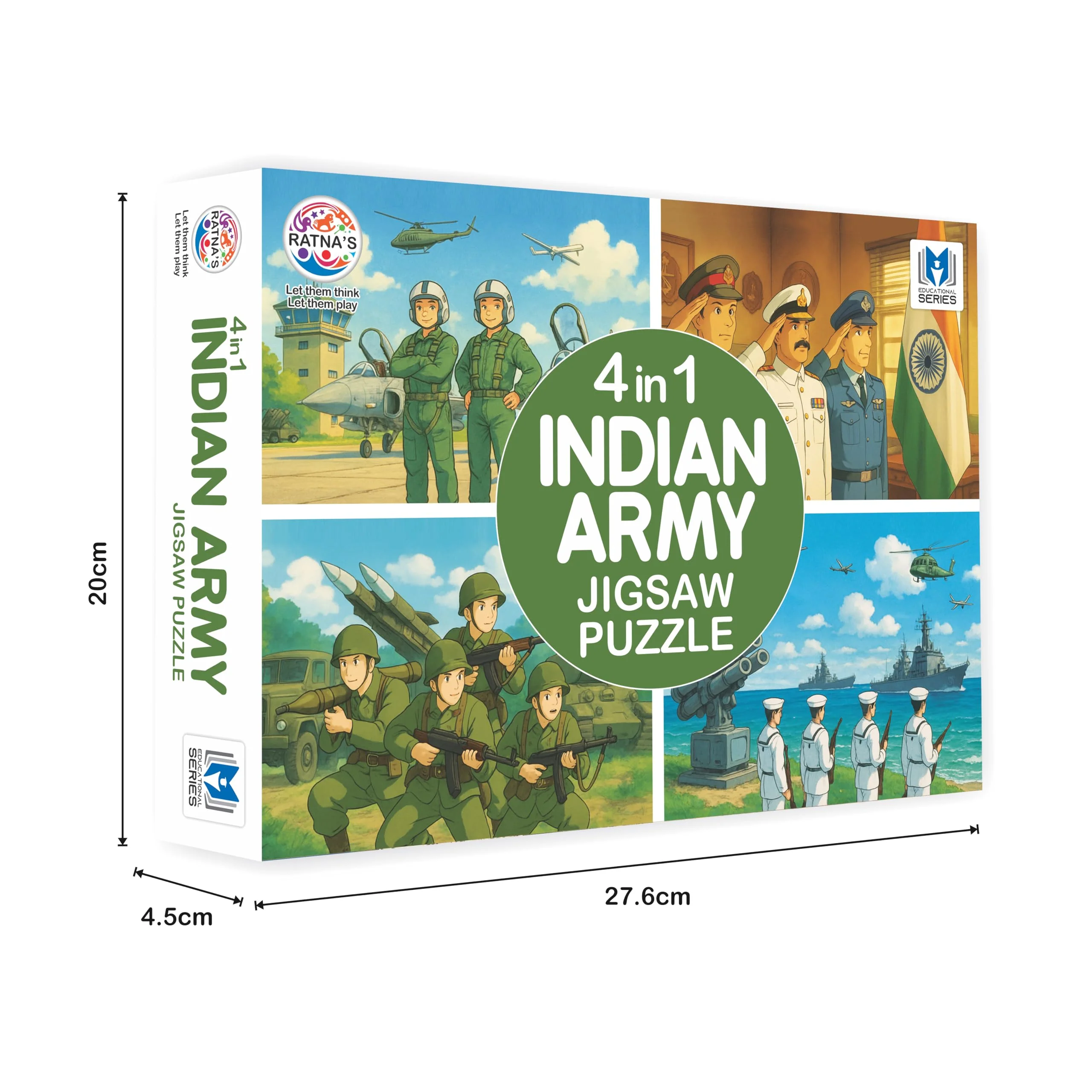 Ratna's 4 in 1 Indian Army Jigsaw Puzzle Set of 4 x 35 Pc's - Image 5