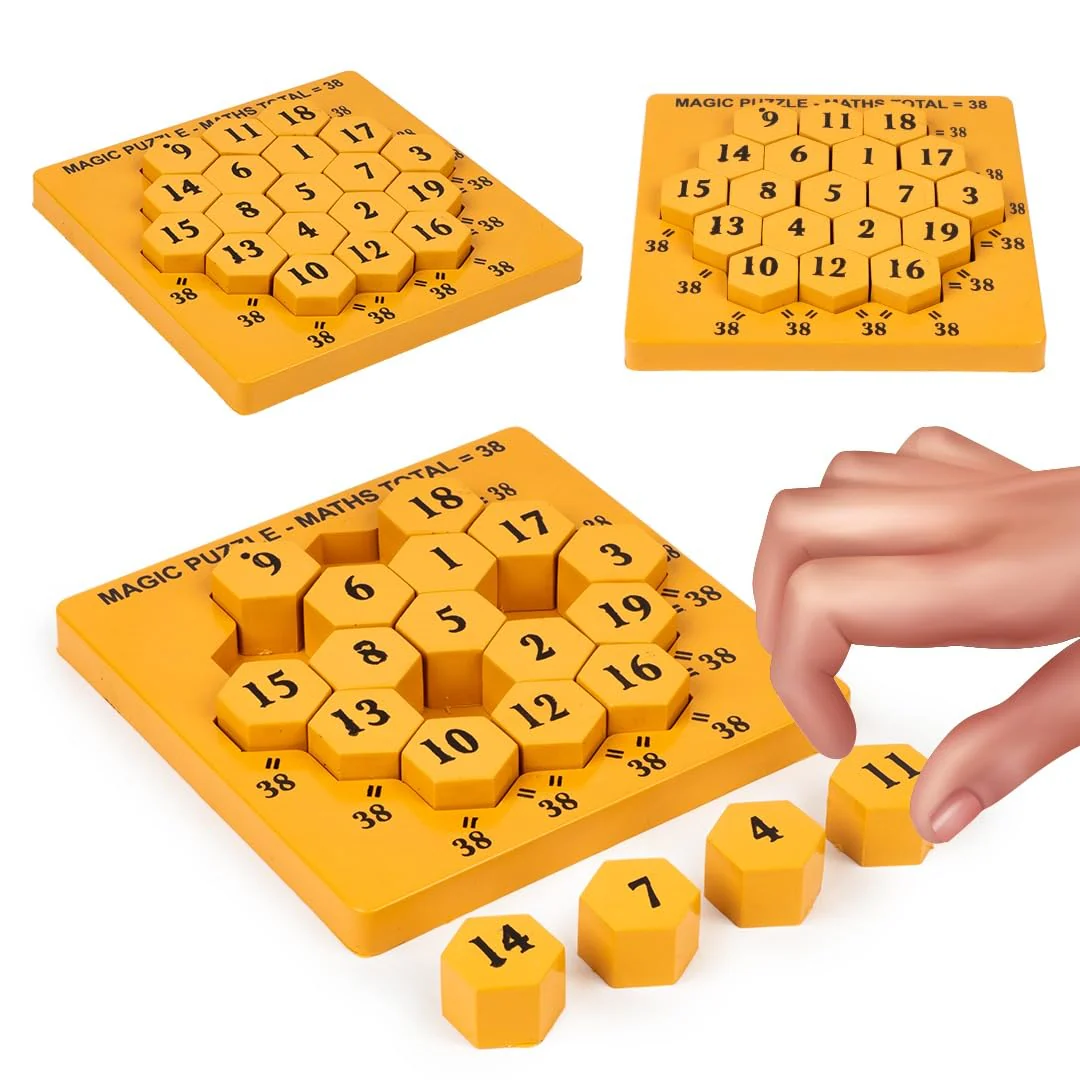 Ratna's 6 in 1 Mental Marathon Set of Mind Challenging Puzzle Games Like Square Colour Match, Sudoku Quest, Heart Puzzle, 3D Tic Tac Toe, Magic Maths - Image 4