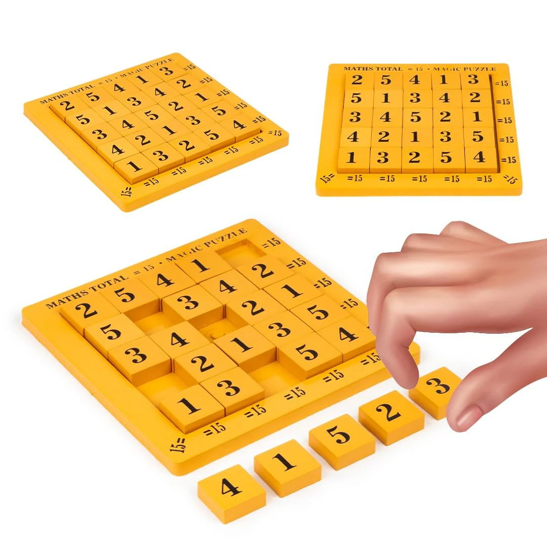 Ratna's 6 in 1 Mental Marathon Set of Mind Challenging Puzzle Games Like Square Colour Match, Sudoku Quest, Heart Puzzle, 3D Tic Tac Toe, Magic Maths - Image 6