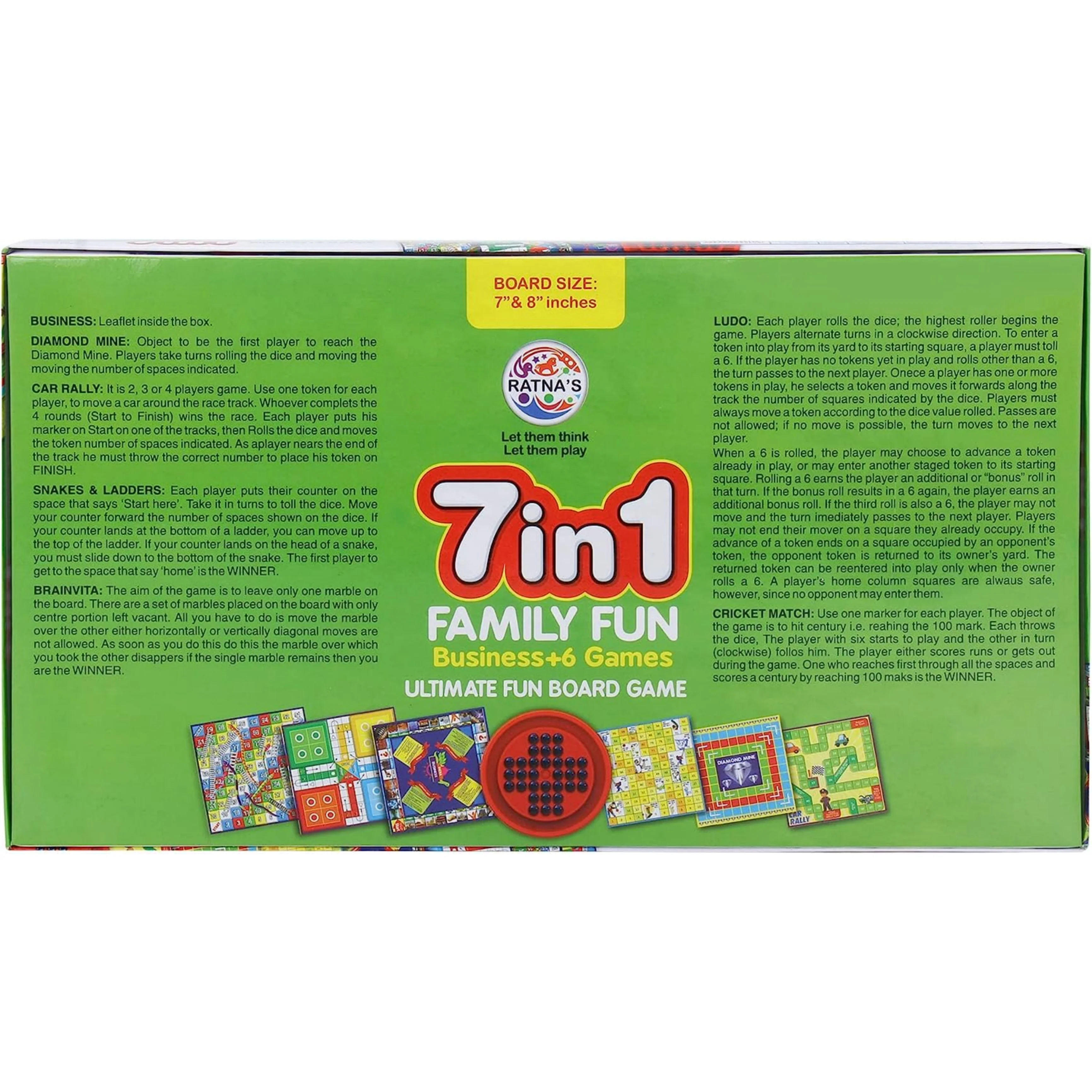 Ratna's 7 in 1 Family Board Game - Image 3
