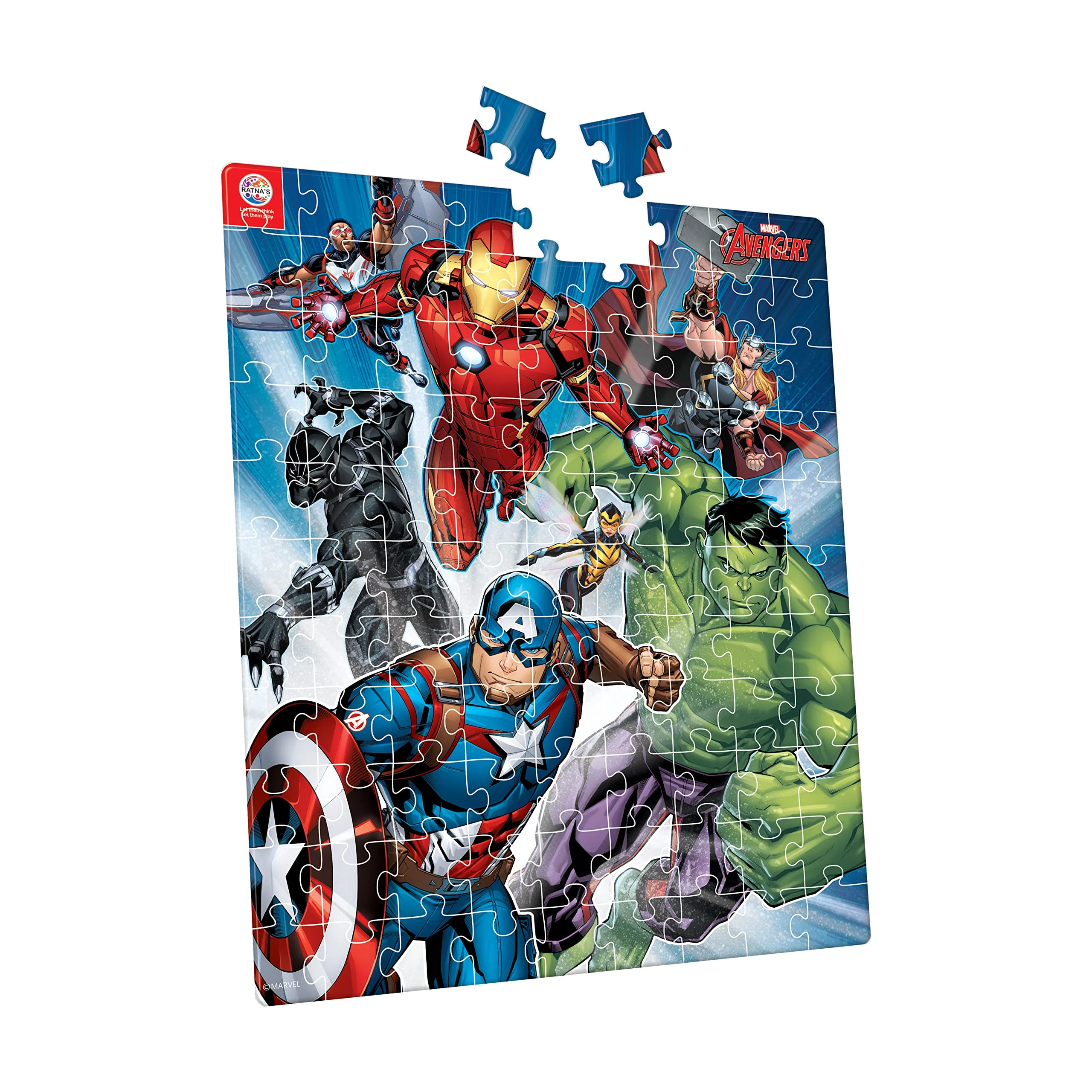 Ratna's 99 Pieces Disney & Marvel Series Jigsaw Puzzle for Kids. Puzzle Size 44.5cm X 37cm (Avengers) - Image 2