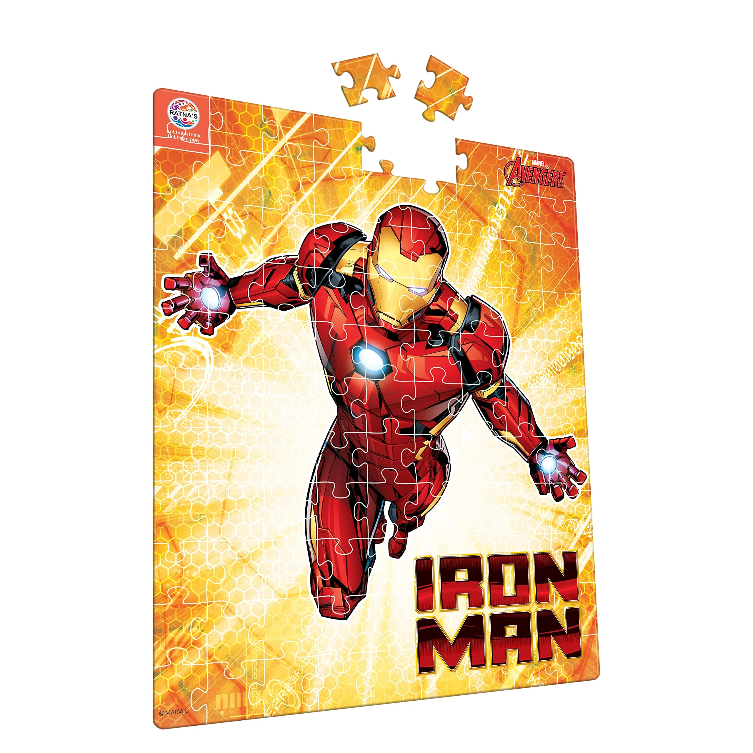 Ratna's 99 Pieces Disney & Marvel Series Jigsaw Puzzle for Kids. Puzzle Size 44.5cm X 37cm (Iron Man) - Image 2