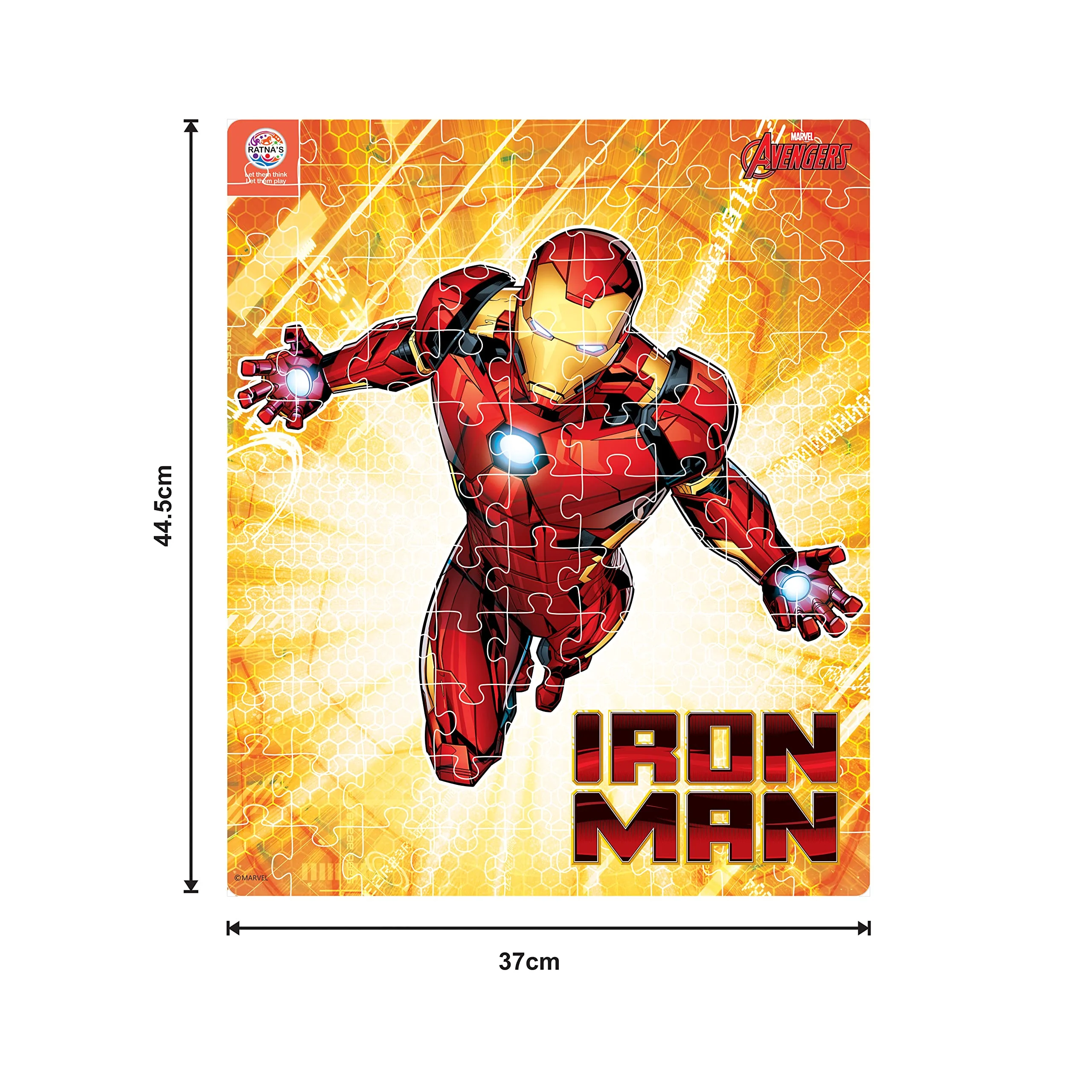 Ratna's 99 Pieces Disney & Marvel Series Jigsaw Puzzle for Kids. Puzzle Size 44.5cm X 37cm (Iron Man) - Image 3