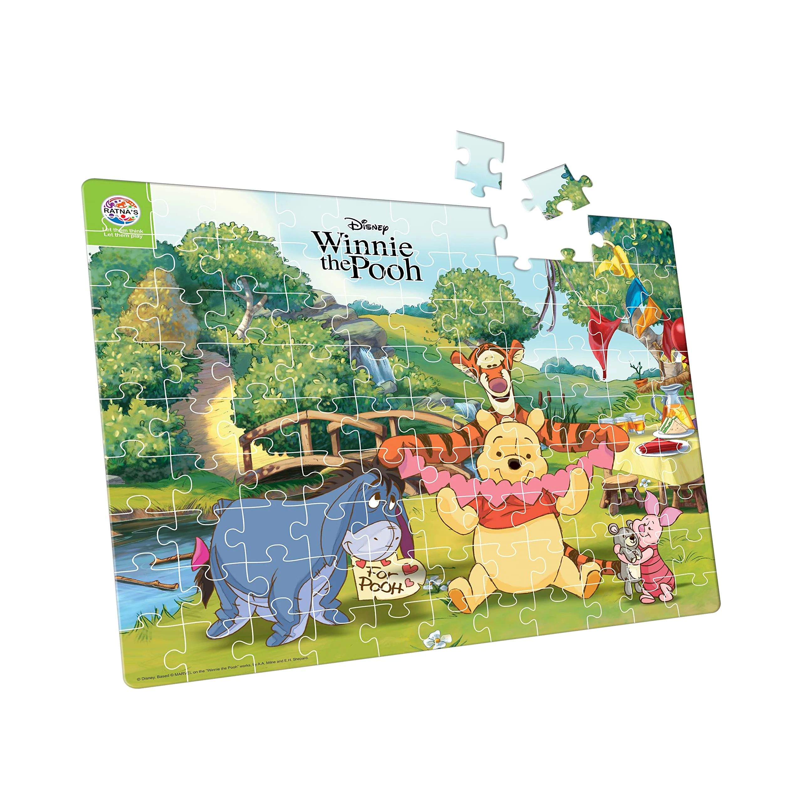 Ratna's 99 Pieces Disney & Marvel Series Jigsaw Puzzle for Kids. Puzzle Size 44.5cm X 37cm (Winnie The Pooh) - Image 2