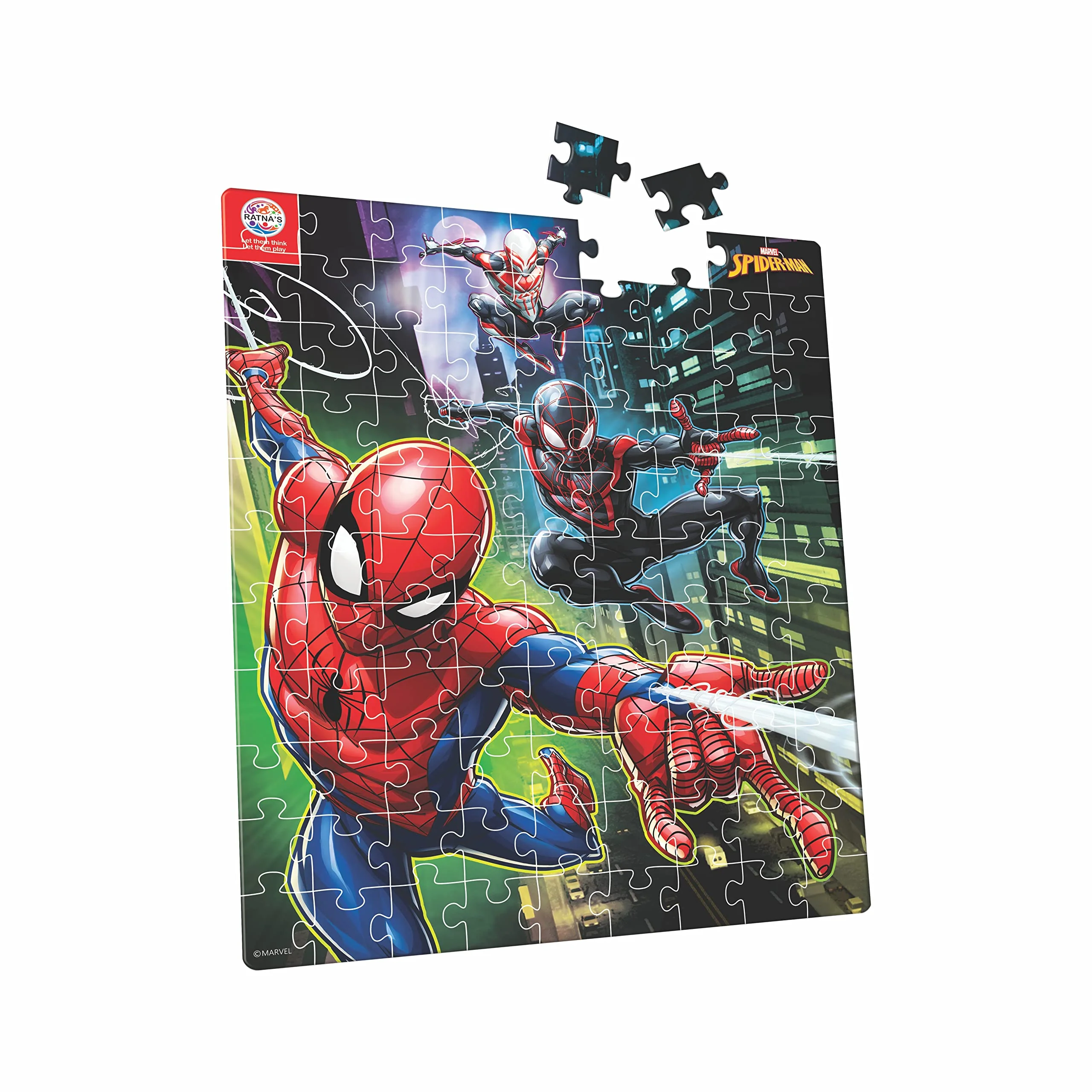 Ratna's 99 Pieces Spiderman Jigsaw Puzzle for Kids. Puzzle Size 44.5cm X 37cm - Image 2