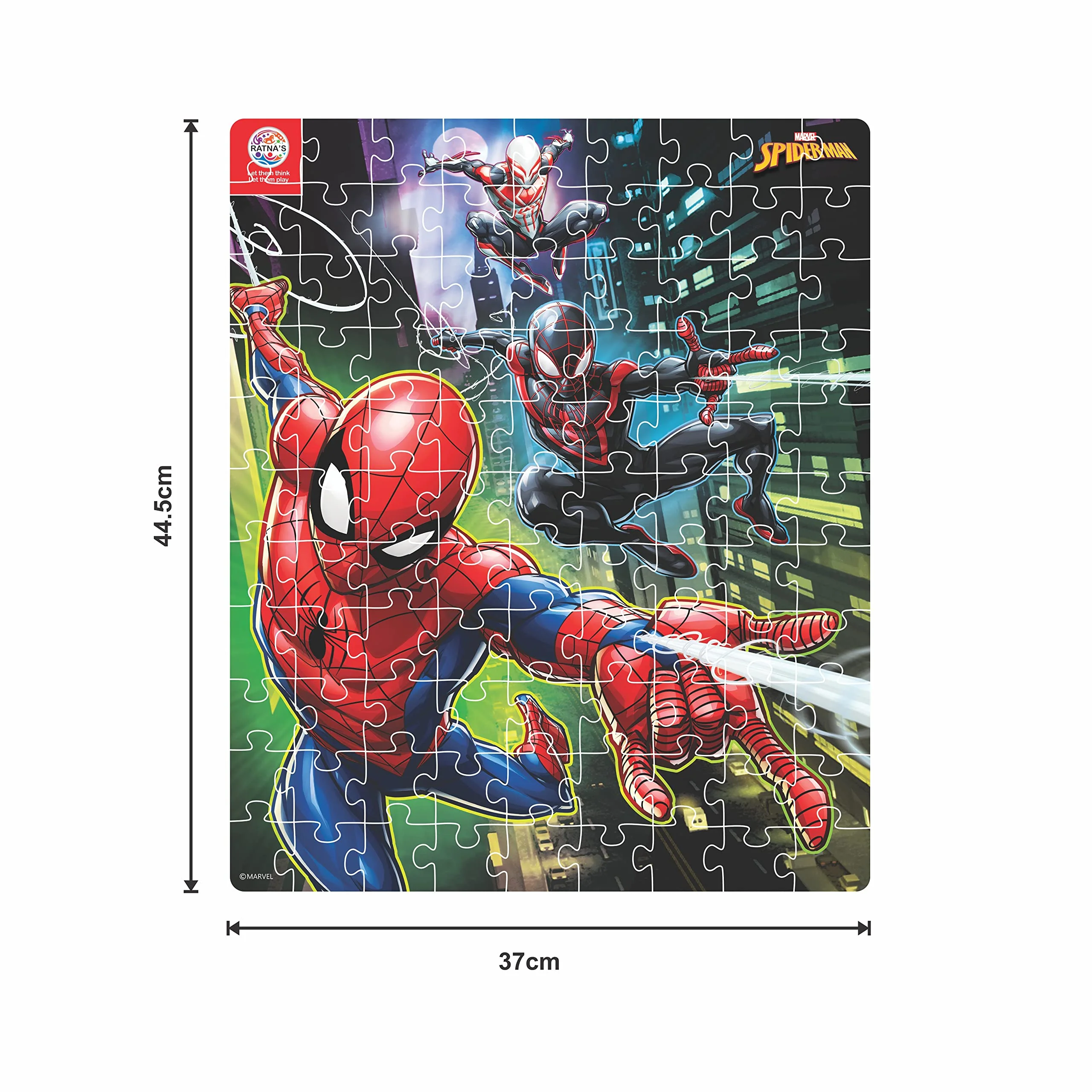 Ratna's 99 Pieces Spiderman Jigsaw Puzzle for Kids. Puzzle Size 44.5cm X 37cm - Image 3