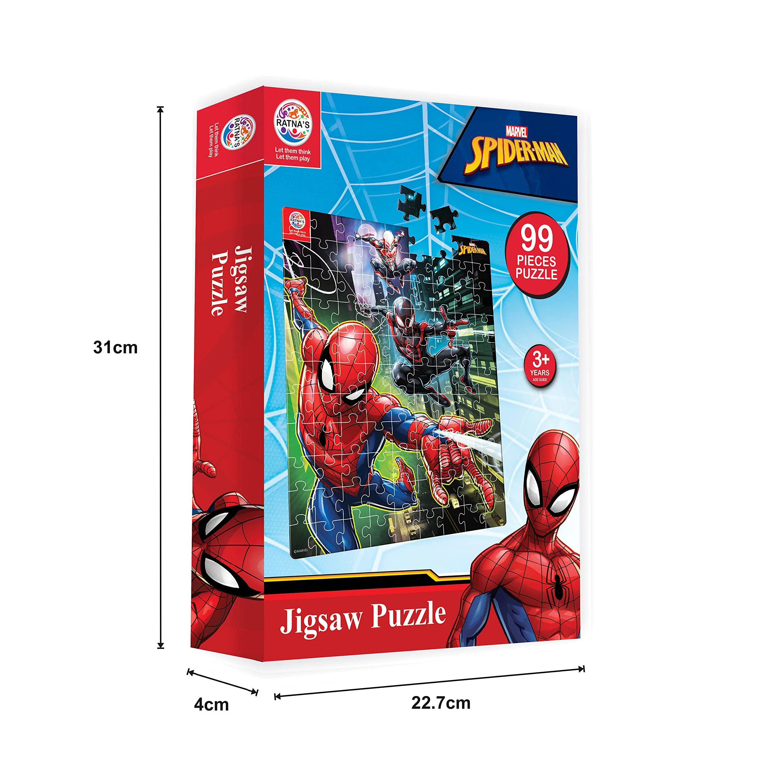 Ratna's 99 Pieces Spiderman Jigsaw Puzzle for Kids. Puzzle Size 44.5cm X 37cm - Image 5
