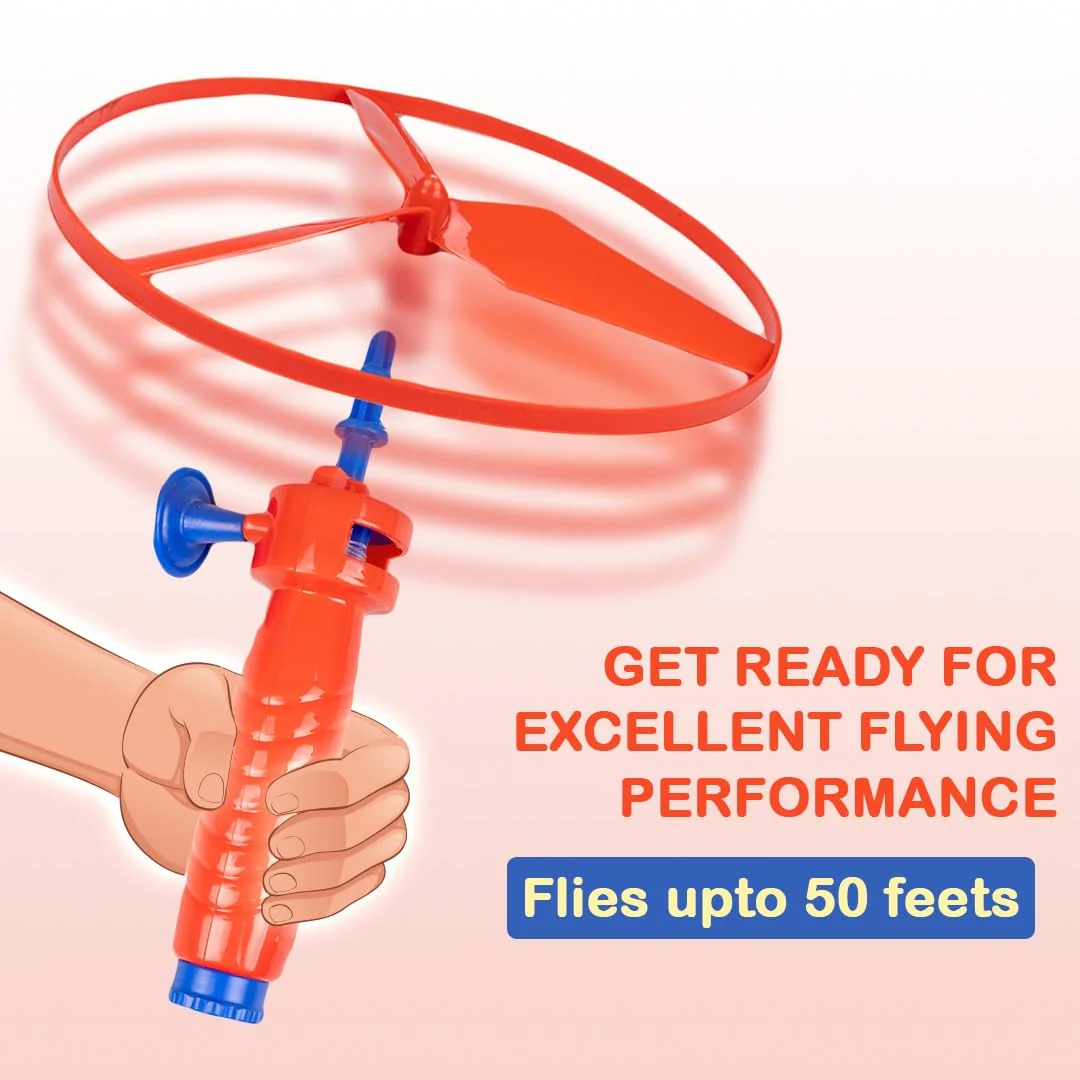 Ratna's Air Spinner Flies Upto 40 Feet High Spinnig Flying Toy for Outdoor Play for Kids - Image 2