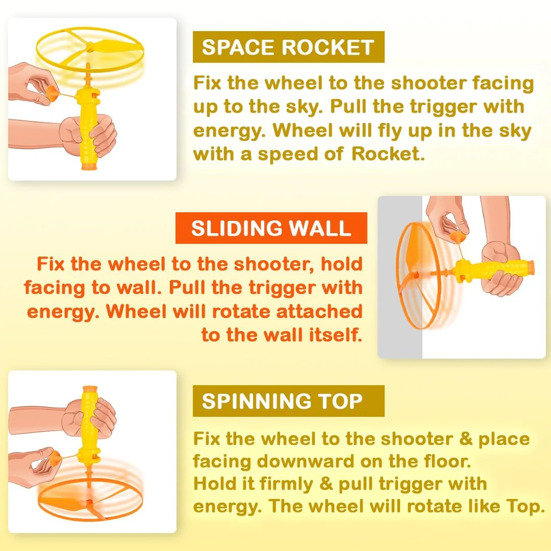 Ratna's Air Spinner Flies Upto 40 Feet High Spinnig Flying Toy for Outdoor Play for Kids - Image 3