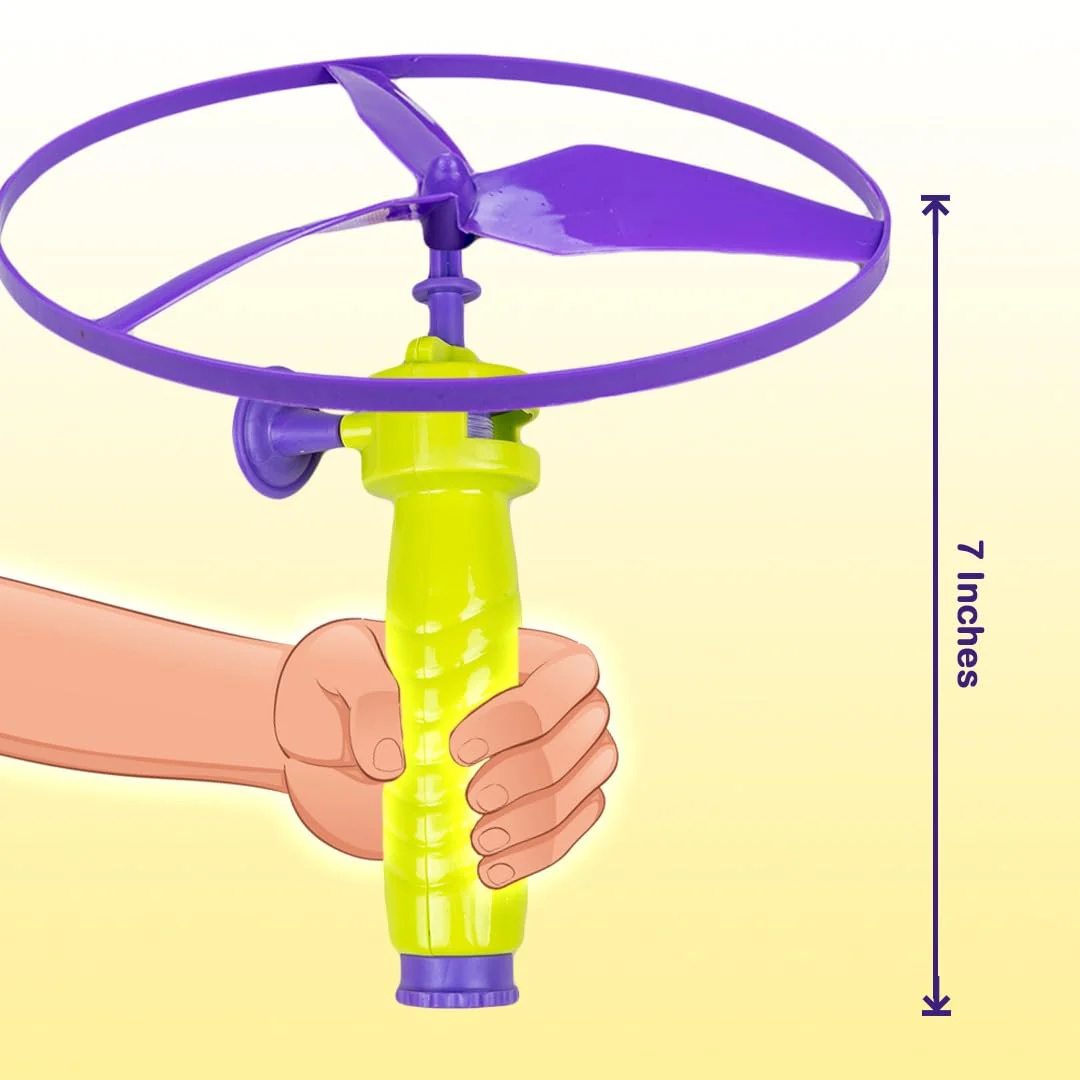 Ratna's Air Spinner Flies Upto 40 Feet High Spinnig Flying Toy for Outdoor Play for Kids - Image 5
