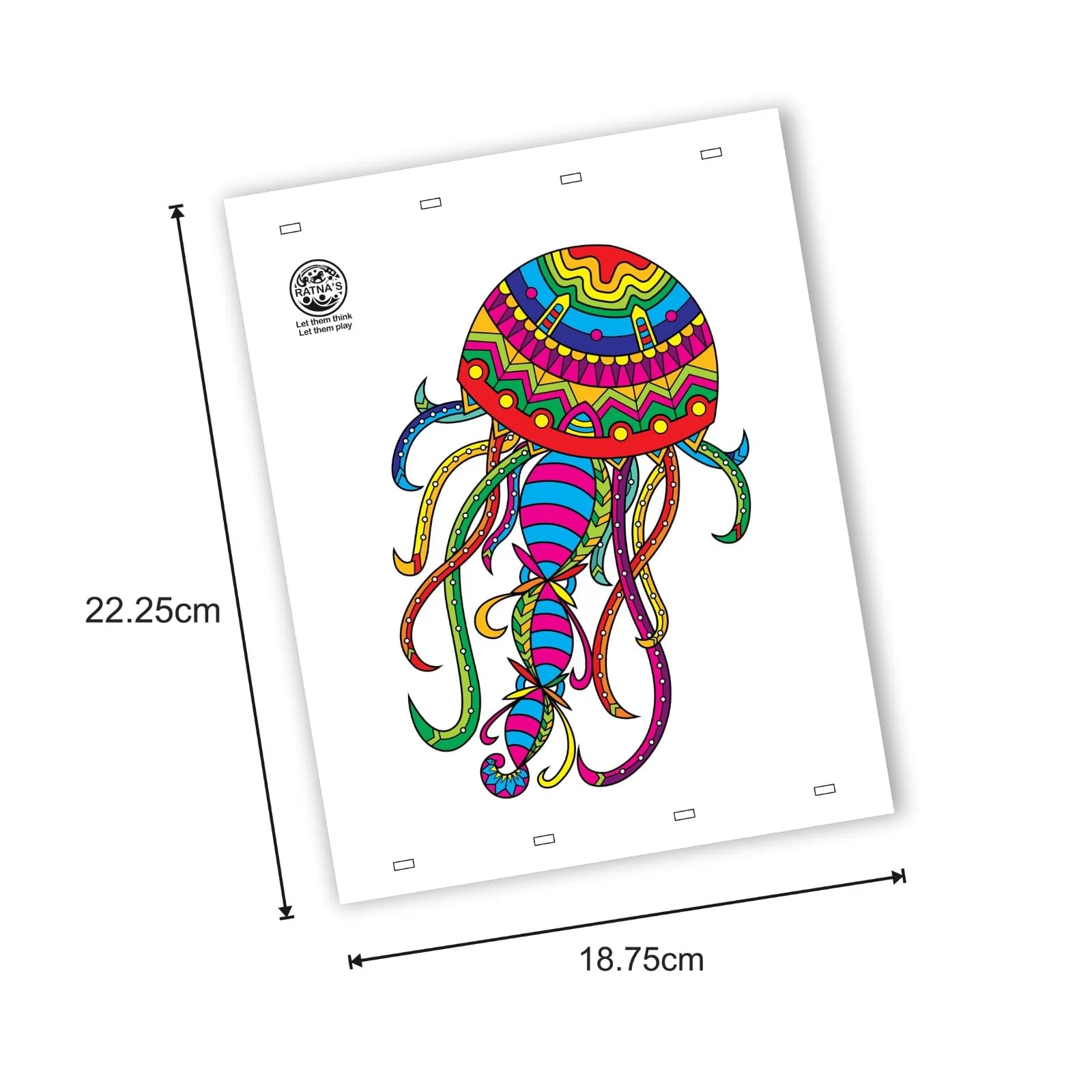 Ratna's Aqua Mandala Art Colouring Kit - 20 Sheets (35 x 27.5 cm) with 12 Sketch Pens Inside - Creative Coloring Fun for All Ages - Image 3
