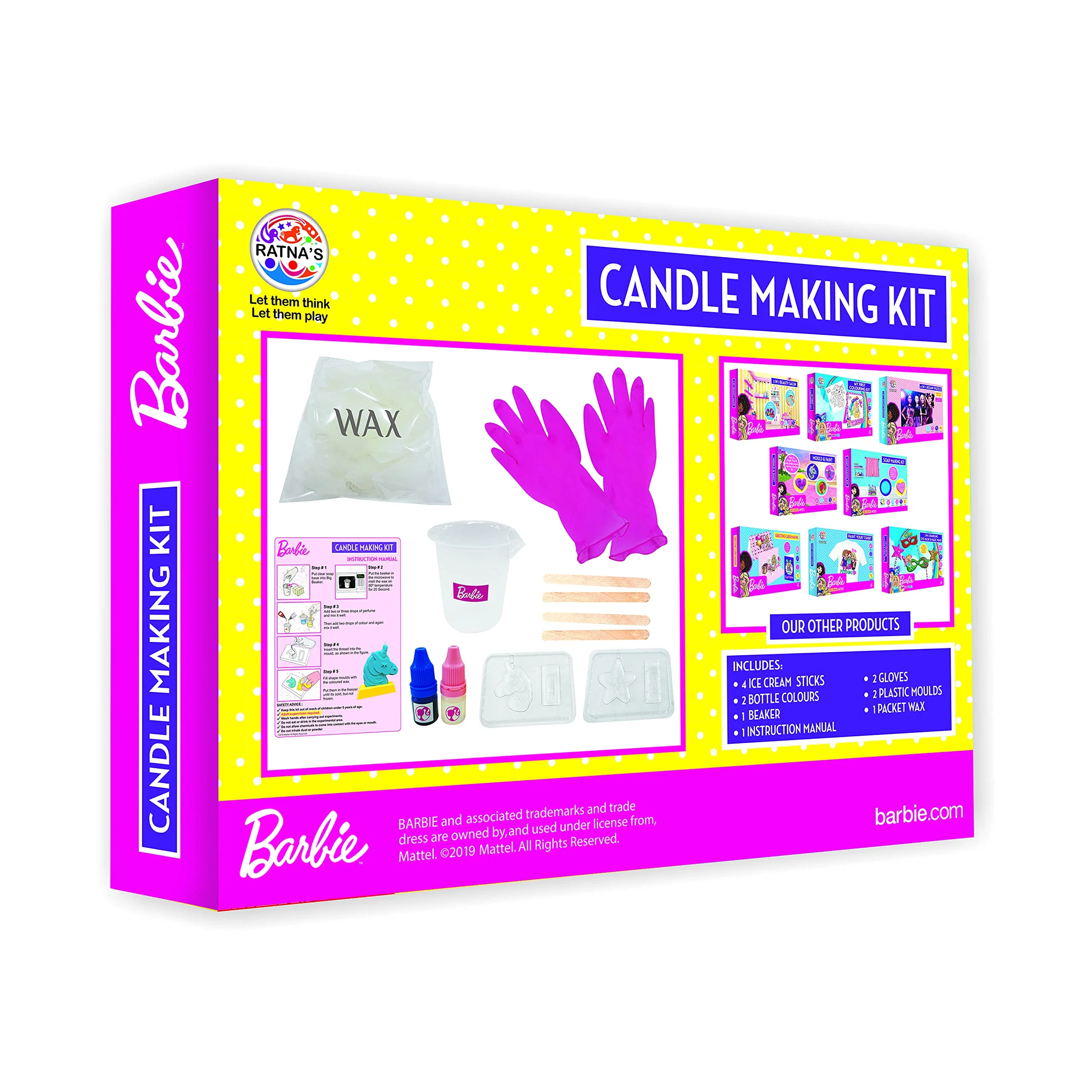 Ratna's Barbie Candle Making KIT with Stand Multicolor - Image 5