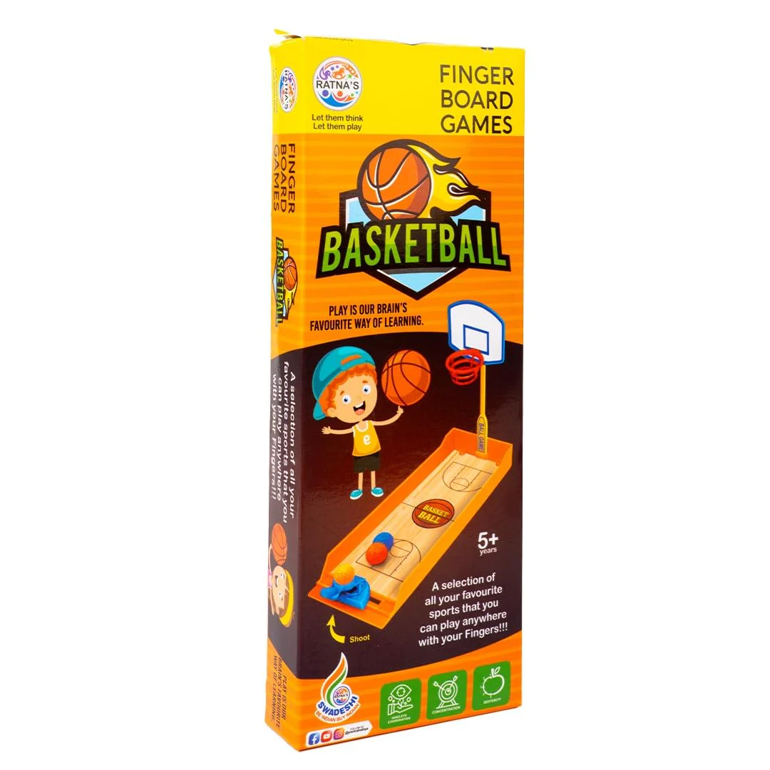 Ratna's Basketball Finger Board Game Tabletop & Miniature Gaming Pocket Basketball Set Travelling Toy for Kids 5+ Years - Image 6