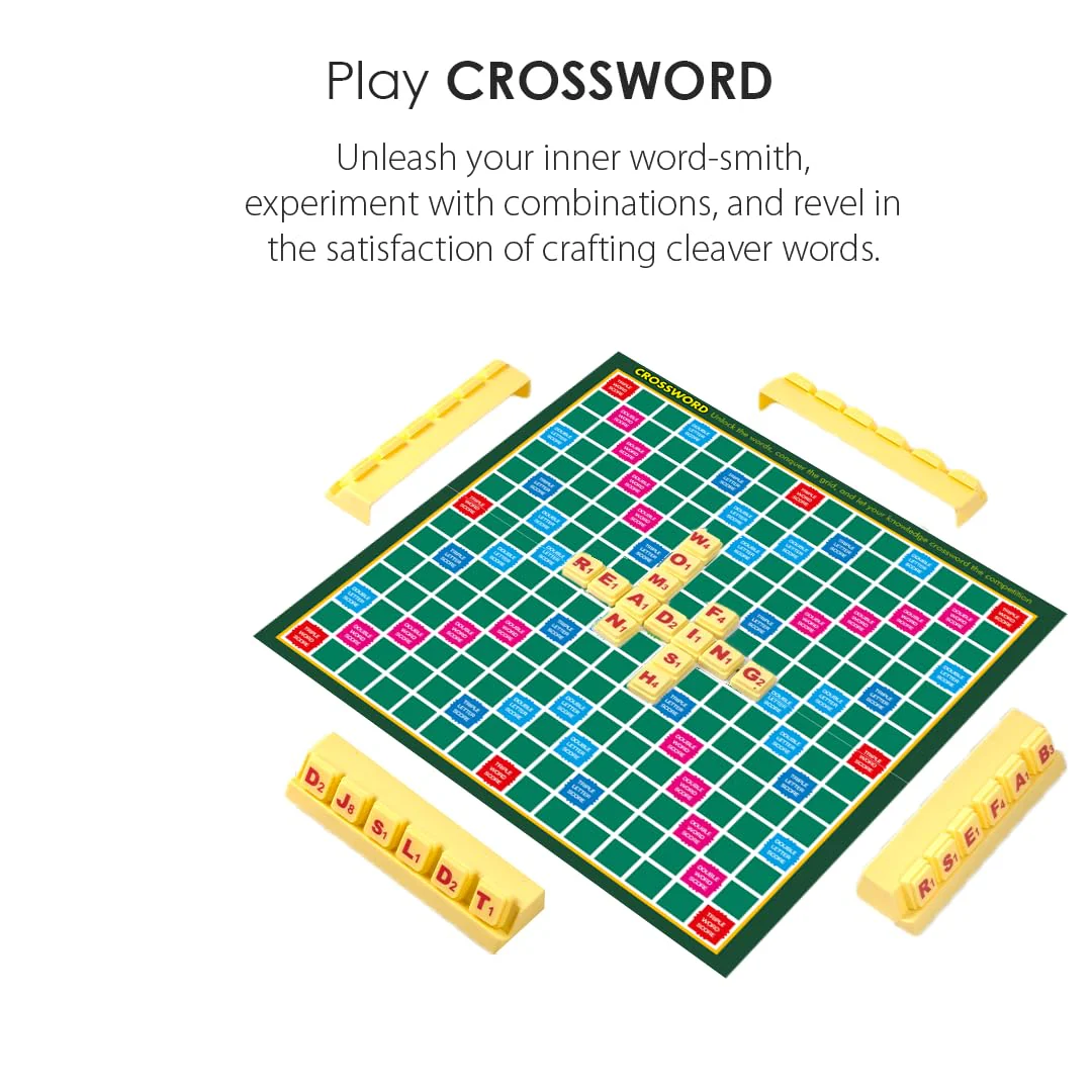 Ratna's Brilliant 2-in-1 Junior Board Game Set, Crossword and Mental Maths, Educational & Learning Word, Letters, Numbers Game for All Ages - Image 2