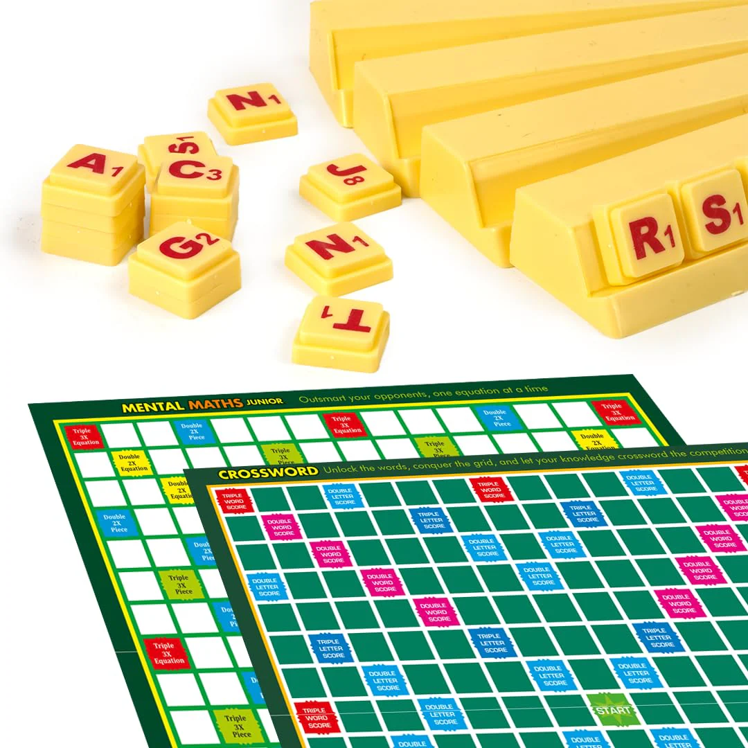 Ratna's Brilliant 2-in-1 Junior Board Game Set, Crossword and Mental Maths, Educational & Learning Word, Letters, Numbers Game for All Ages - Image 6