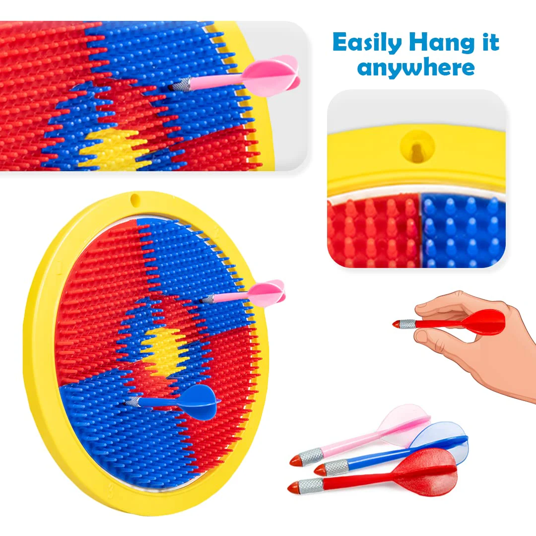 Ratna's Bullseye Dart Game with 3 Safe & Soft Darts Having Rubber Tip for Kids - Image 2