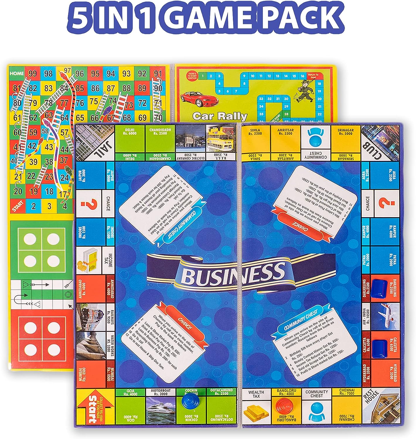 Ratna's Business JR. Coins 5 in 1 Board Game Set - Image 4
