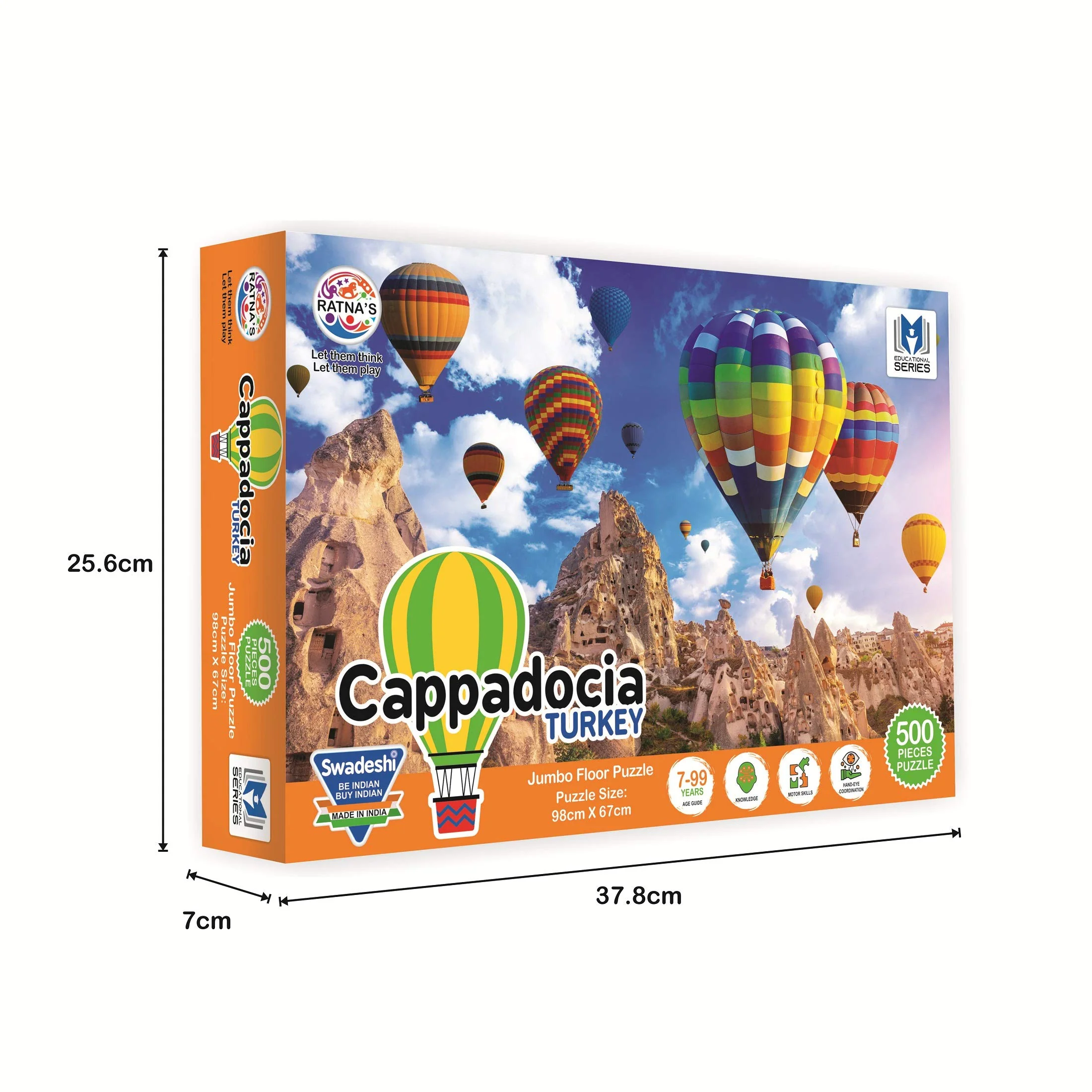 Ratna's Cappadocia Turkey 500 Pieces Jumbo Floor Jigsaw Puzzle (Size: 98 cm * 67 cm) - Image 4