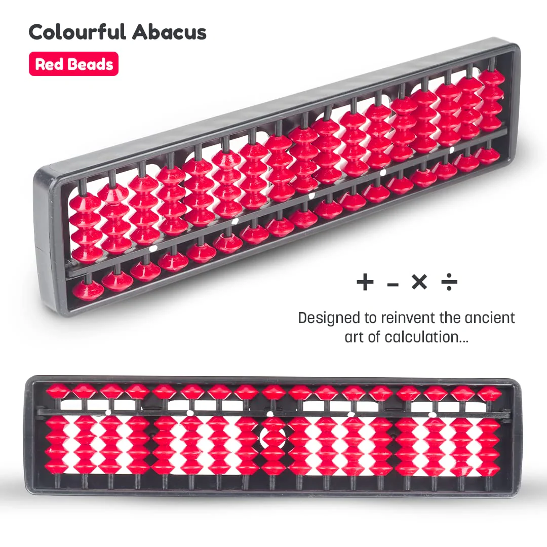 Ratna's Colourful Abacus 17 Rod Tool for Kids Enhance Counting Skills and Mathematics Educational Toy (Multicolor) - Image 2