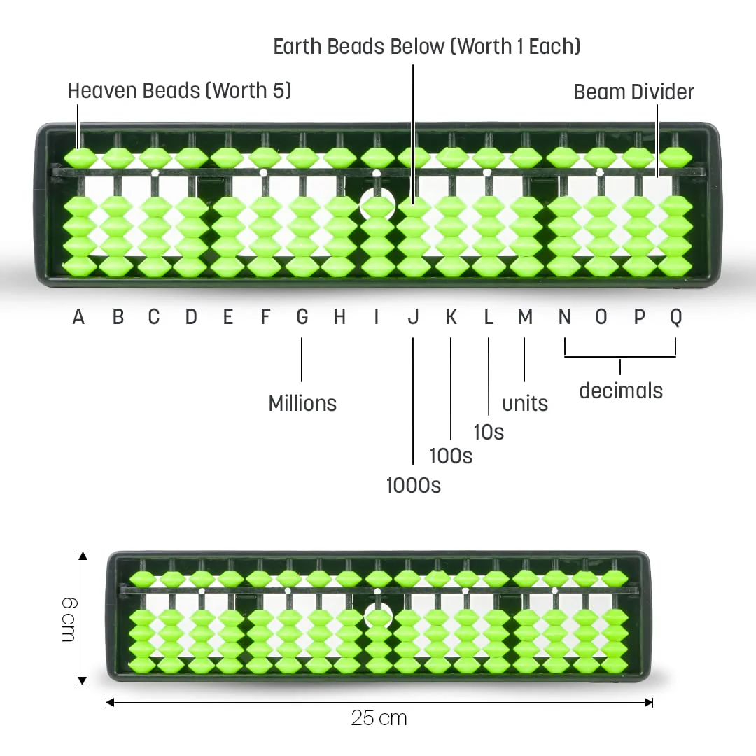 Ratna's Colourful Abacus 17 Rod Tool for Kids Enhance Counting Skills and Mathematics Educational Toy (Multicolor) - Image 3