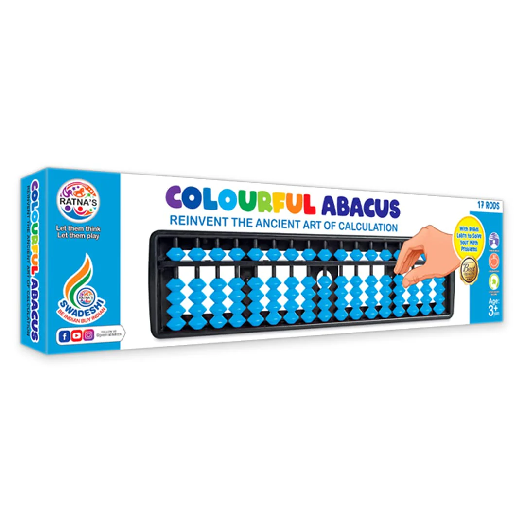 Ratna's Colourful Abacus 17 Rod Tool for Kids Enhance Counting Skills and Mathematics Educational Toy (Multicolor) - Image 5