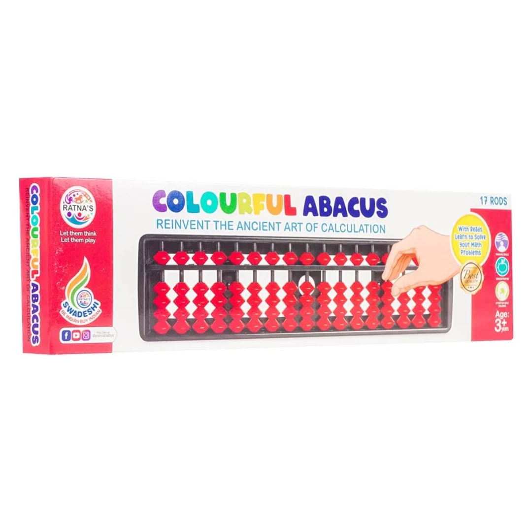 Ratna's Colourful Abacus 17 Rod Tool for Kids Enhance Counting Skills and Mathematics Educational Toy (Multicolor) - Image 7