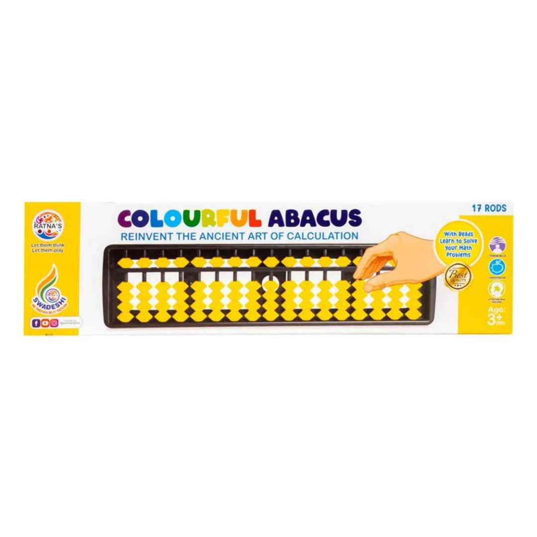 Ratna's Colourful Abacus 17 Rod Tool for Kids Enhance Counting Skills and Mathematics Educational Toy (Multicolor) - Image 8