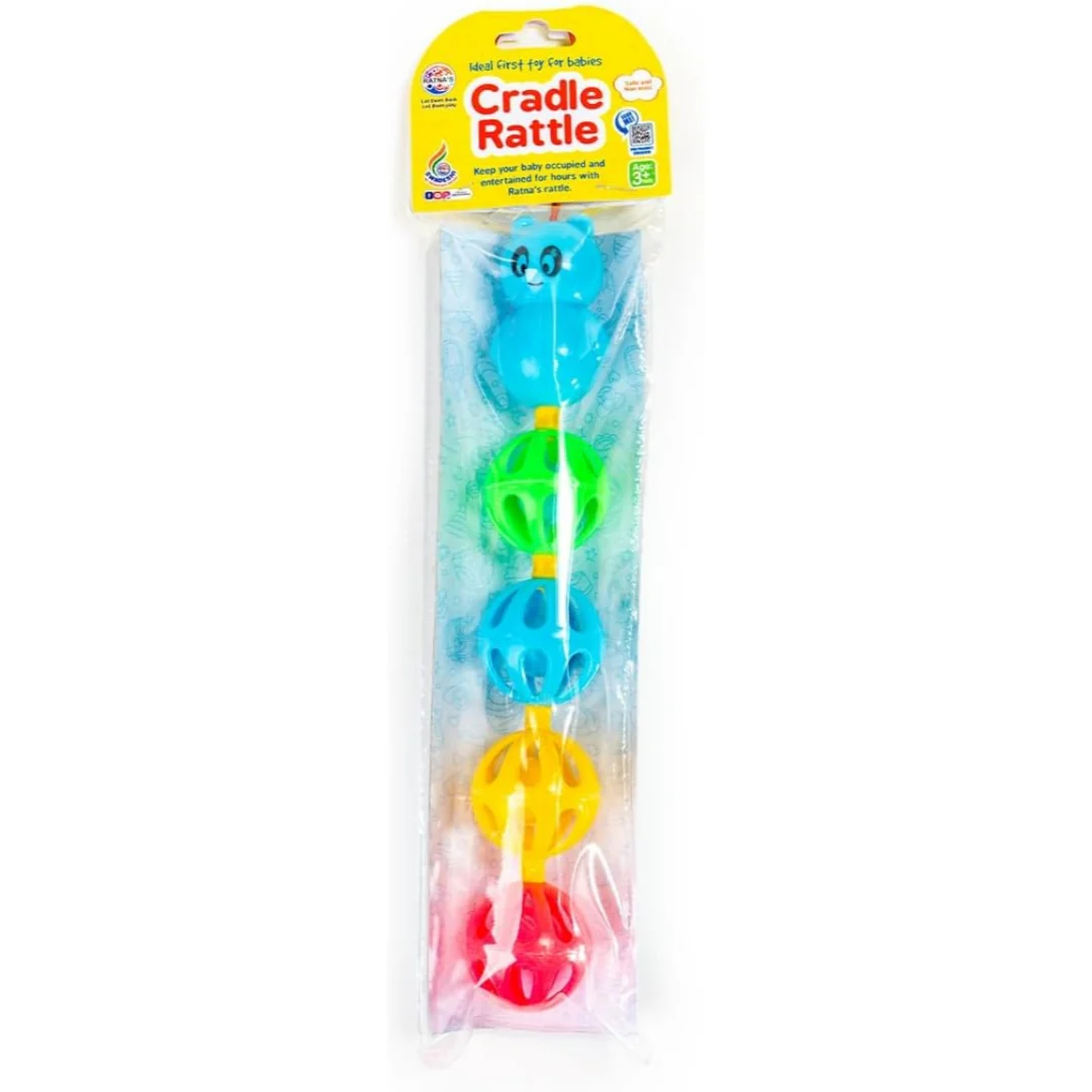 Ratna's Cradle Rattle with Rattling Sound Upon Shaking | Safe & Non Toxic Hanging Rattle Toy Multicolor for Infants & New Born Babies - Image 2