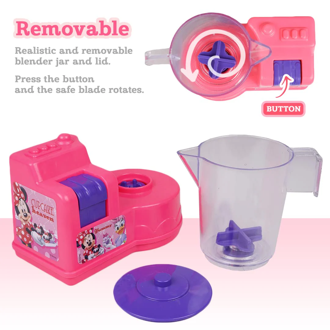 Ratna's Disney Minnie Mouse Toy Mixer | Real Operating Plastic Kitchen Mixer Toy for Kids - Image 4