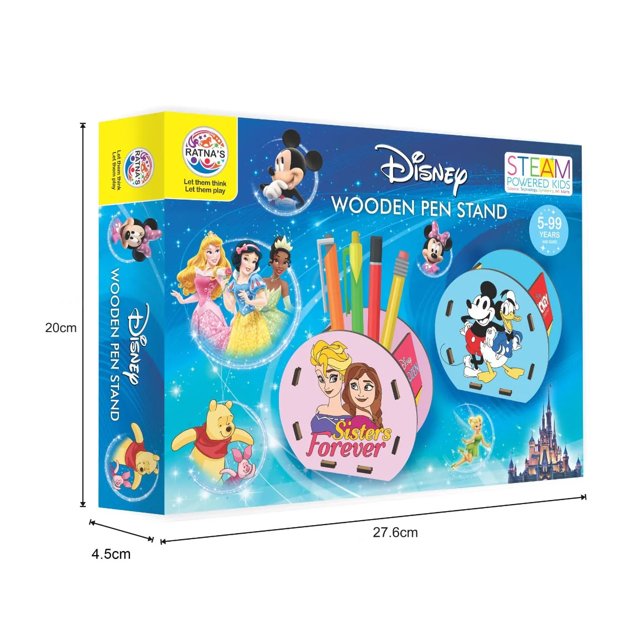 Ratna's Disney Wooden Pen Stand | Attractive DIY Paint Kit for Kids - Image 6