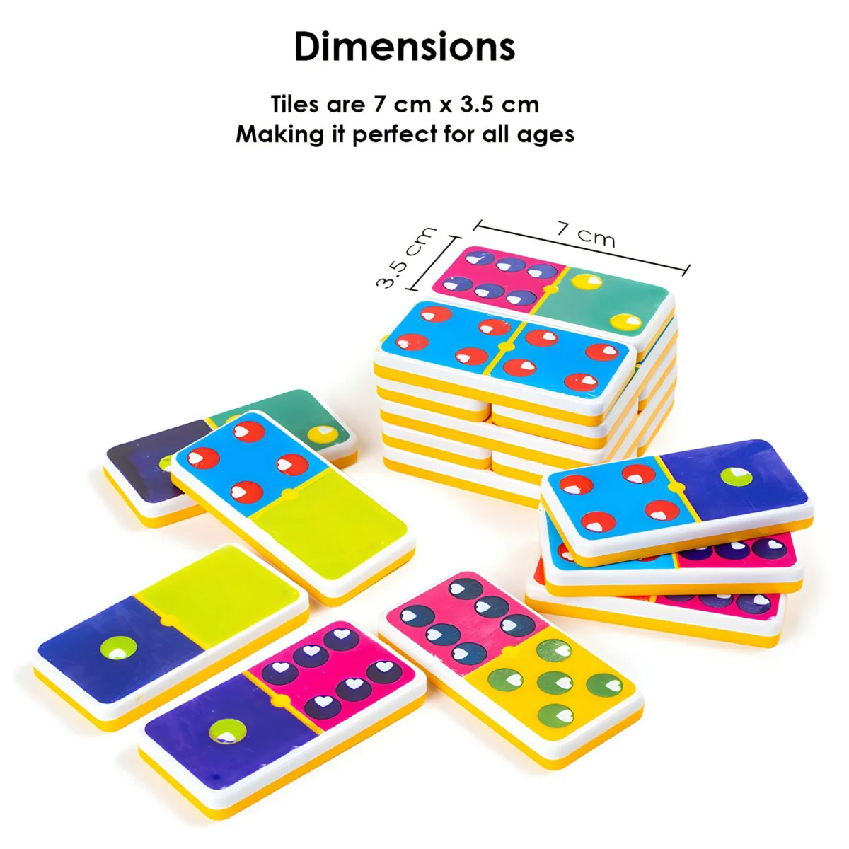 Ratna's Dominoes Double 6 Color Dot Dominos Game Blocks Classic 28 Tiles Match and Fun Game Set for Kids & Adults - Image 4