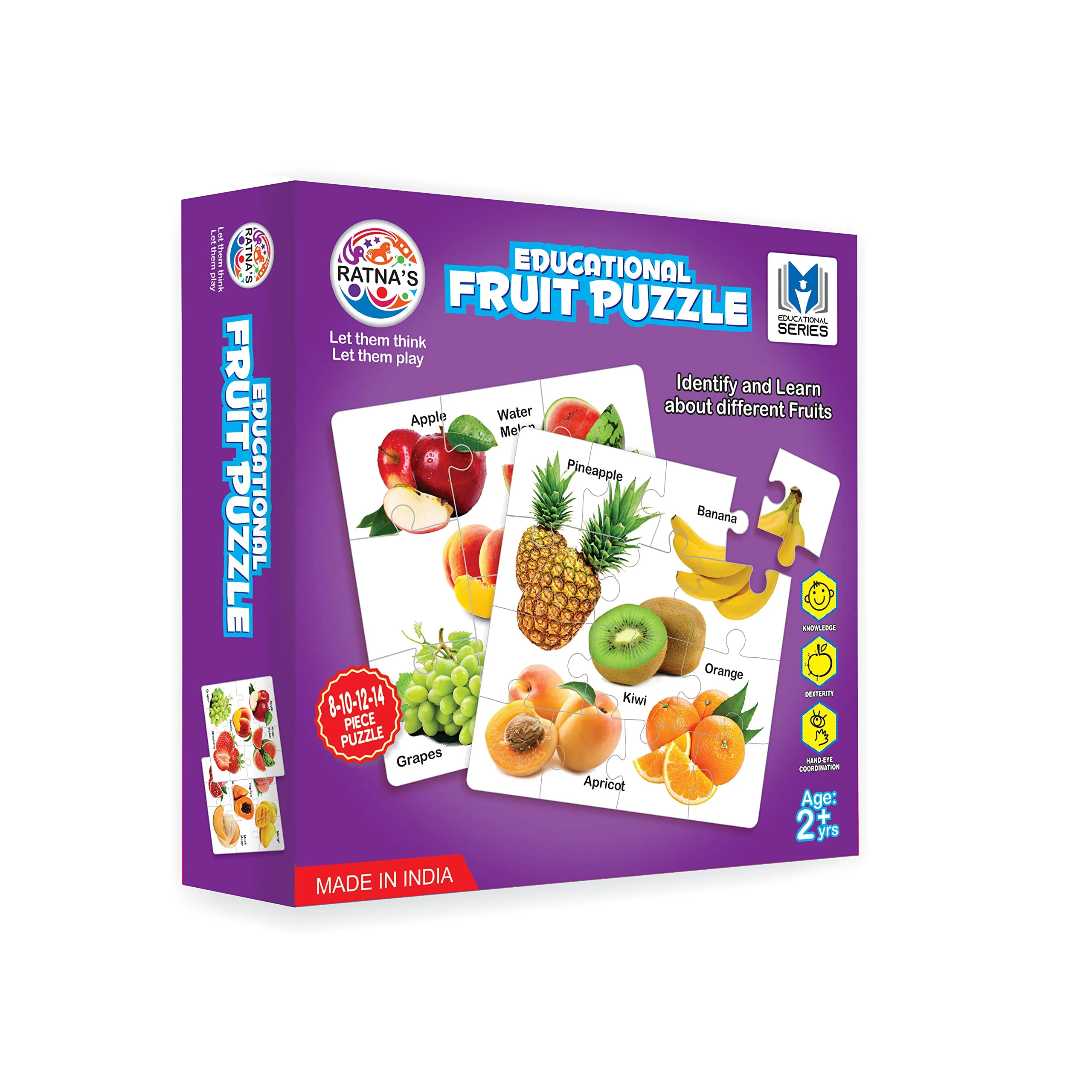 Ratna's Educational Fruit Jigsaw Puzzle for Kids to Enhance Their Knowledge About Fruit and Teach Your Kids About Fruits - Image 2