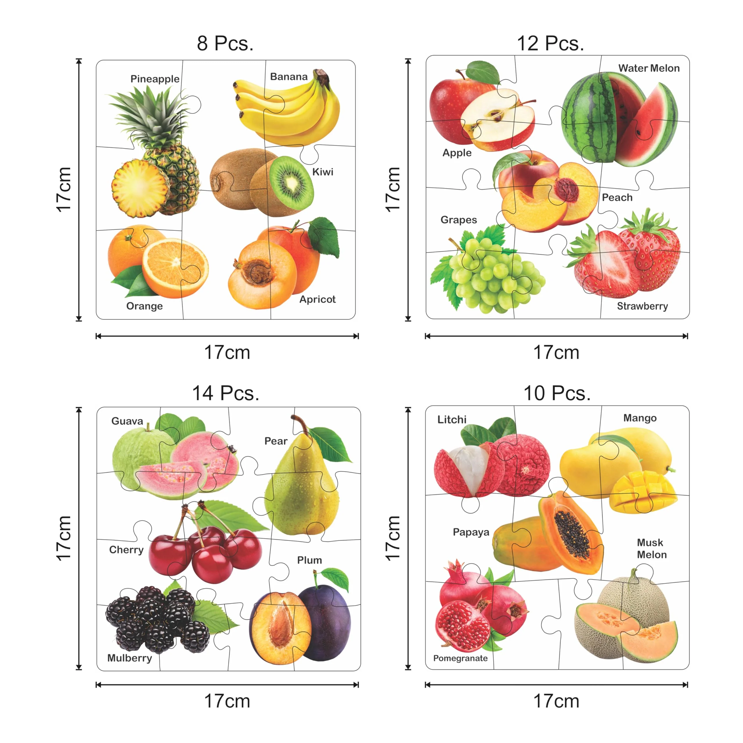 Ratna's Educational Fruit Jigsaw Puzzle for Kids to Enhance Their Knowledge About Fruit and Teach Your Kids About Fruits - Image 4