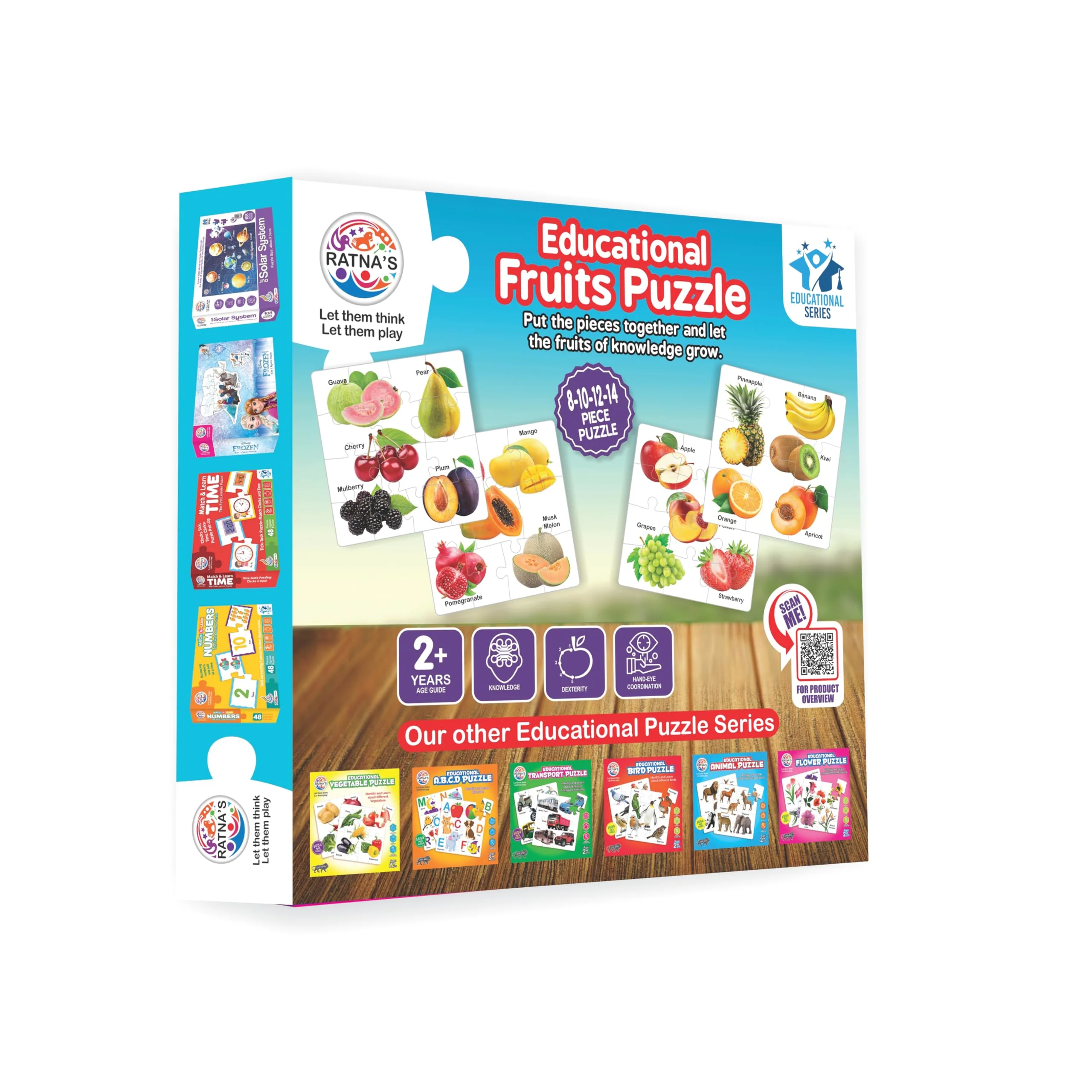 Ratna's Educational Fruit Jigsaw Puzzle for Kids to Enhance Their Knowledge About Fruit and Teach Your Kids About Fruits - Image 5
