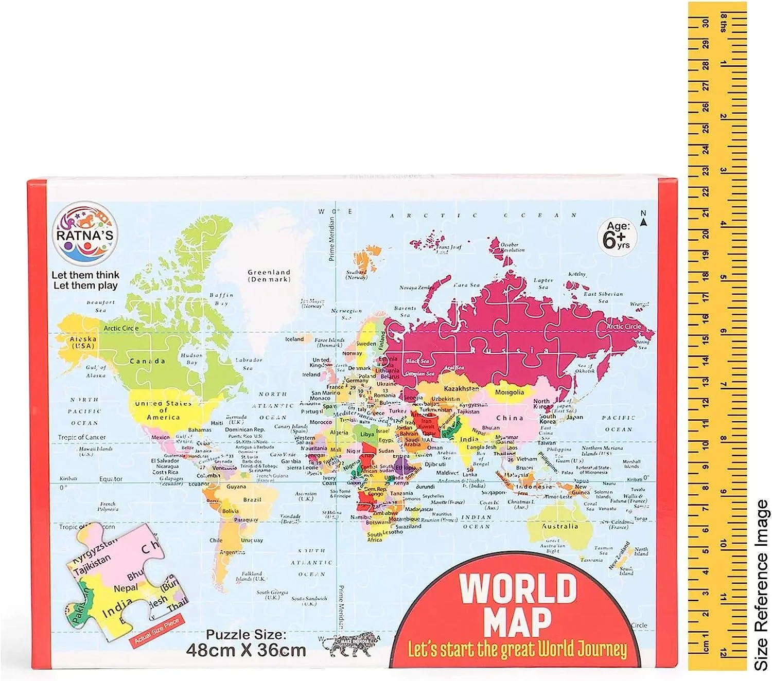 RATNA'S Educational Jigsaw Puzzle Range for Kids - World MAP - Image 4